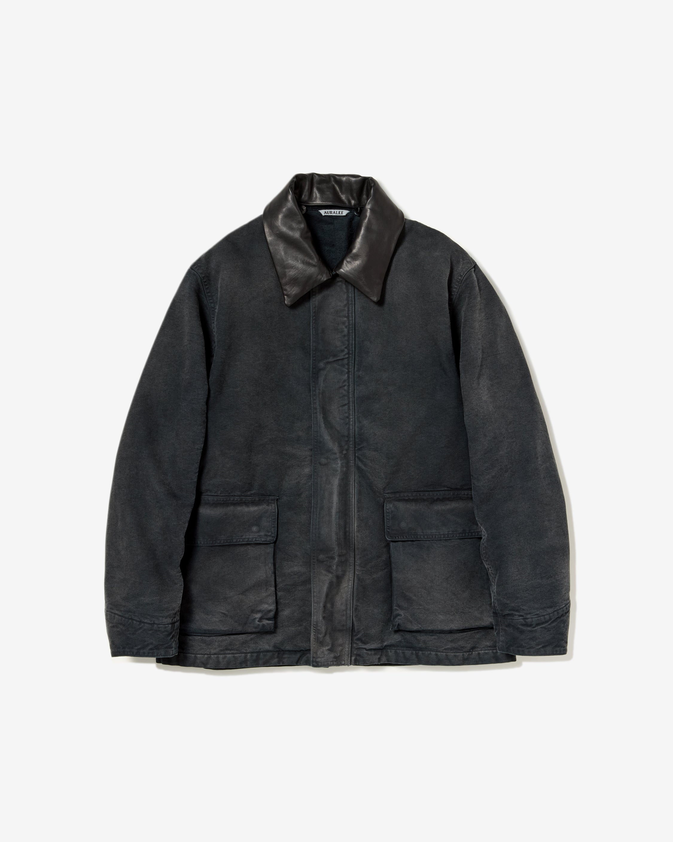ジャケット・アウター AURALEE ORGANIC COTTON DUCKBLOUSON AURALEE: Product Dyed Organic Cotton Duck Blouson (Faded Black