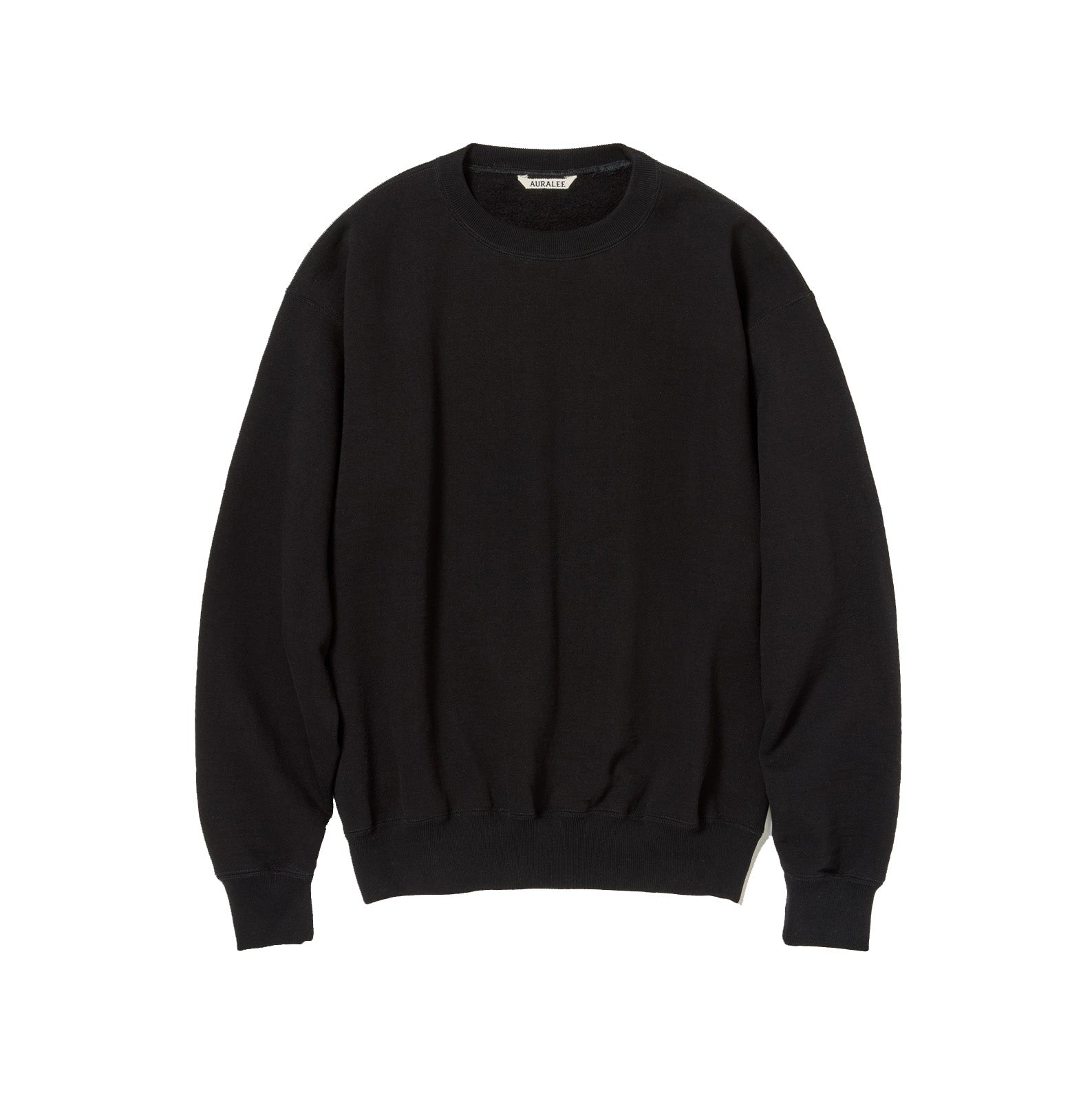 AURALEE: Wool Soft Jersey L/S Tee (Black) | DSMG E-SHOP