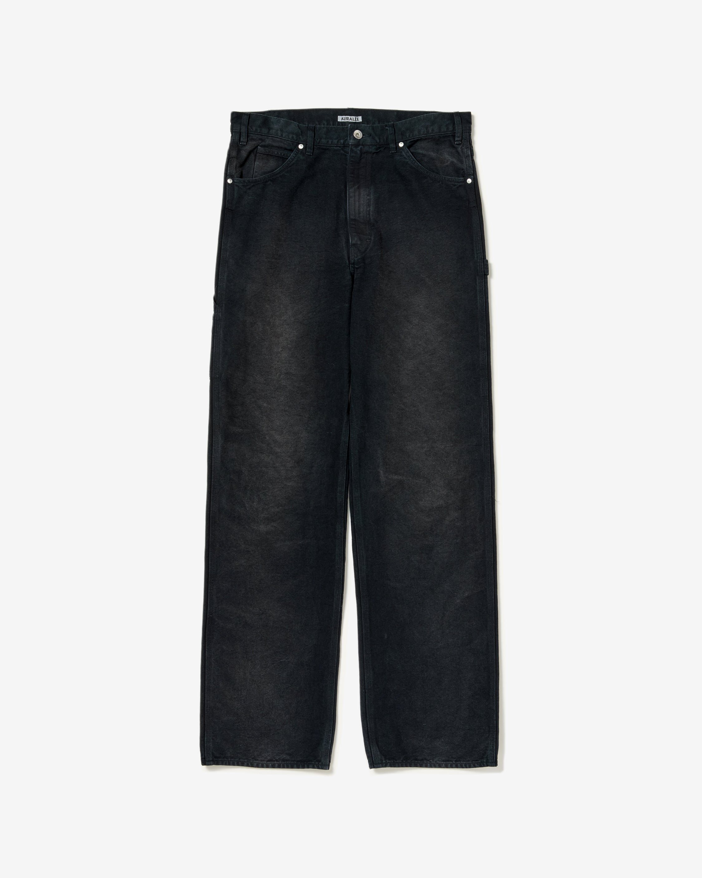 AURALEE: Product Dyed Organic Cotton Duck Painter Pants (Faded