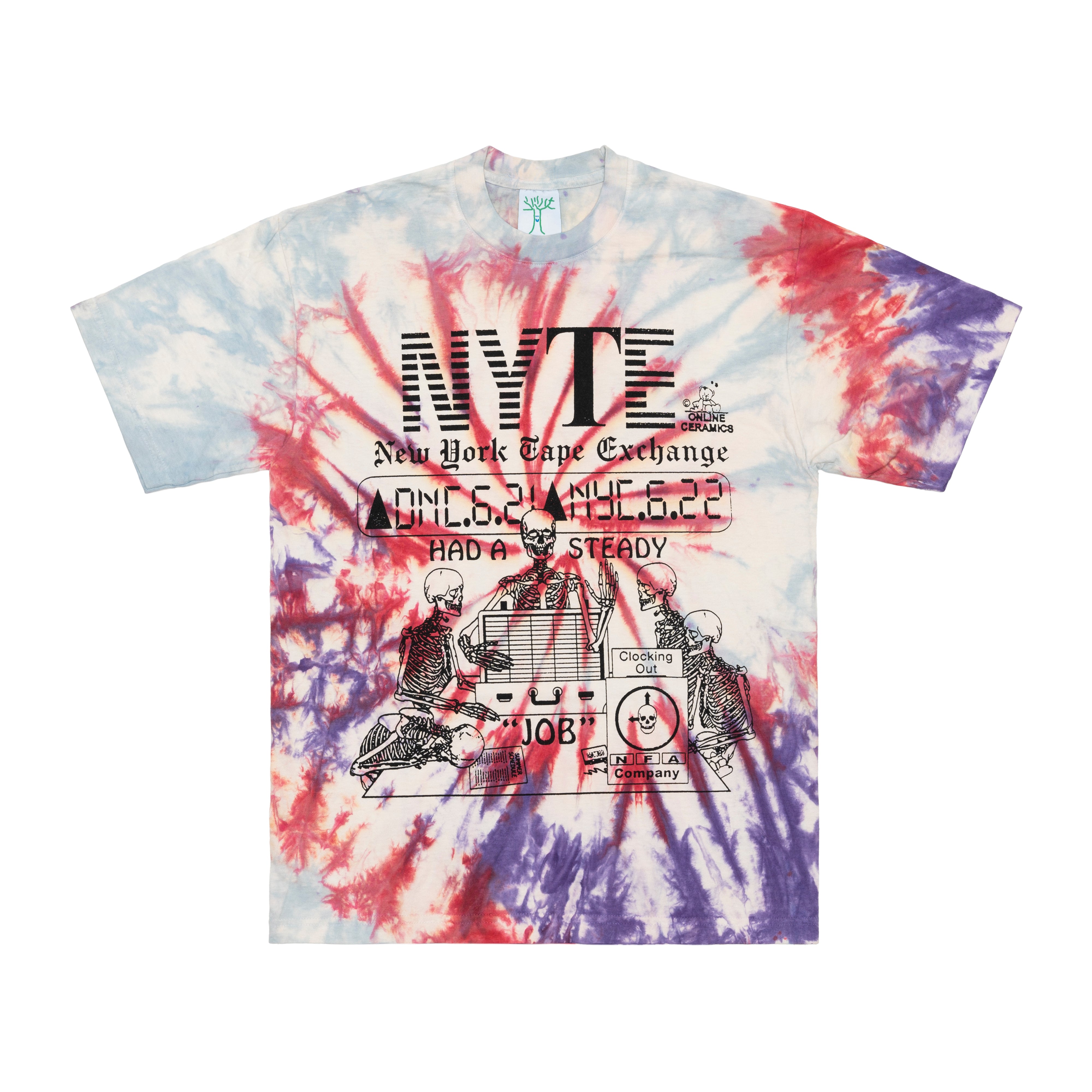 Online Ceramics - New York Tape Exchange Tee - (Tie-Dye)