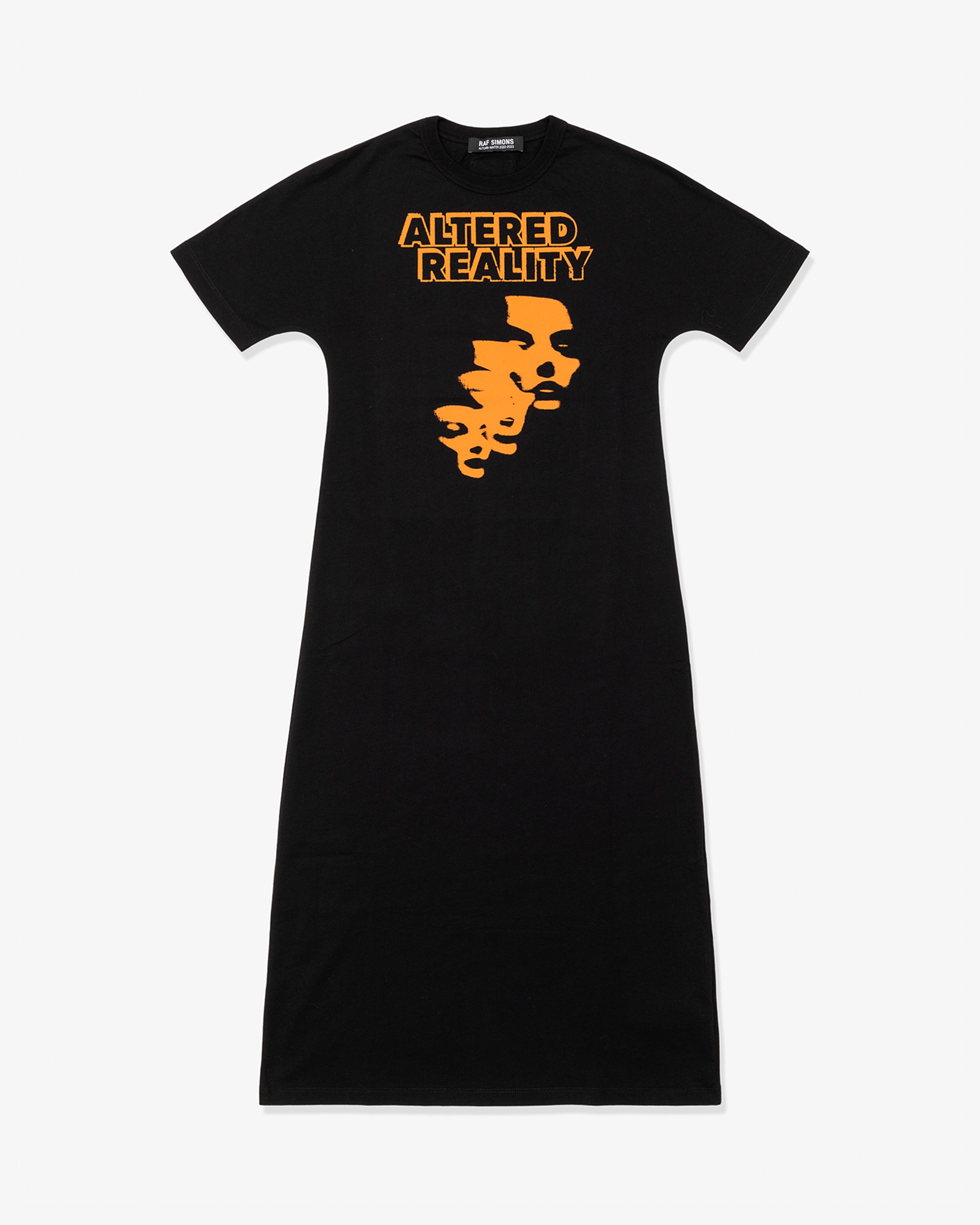 RAF SIMONS: Short Sleeved T-Shirt Dress (Black) | DSMG E-SHOP