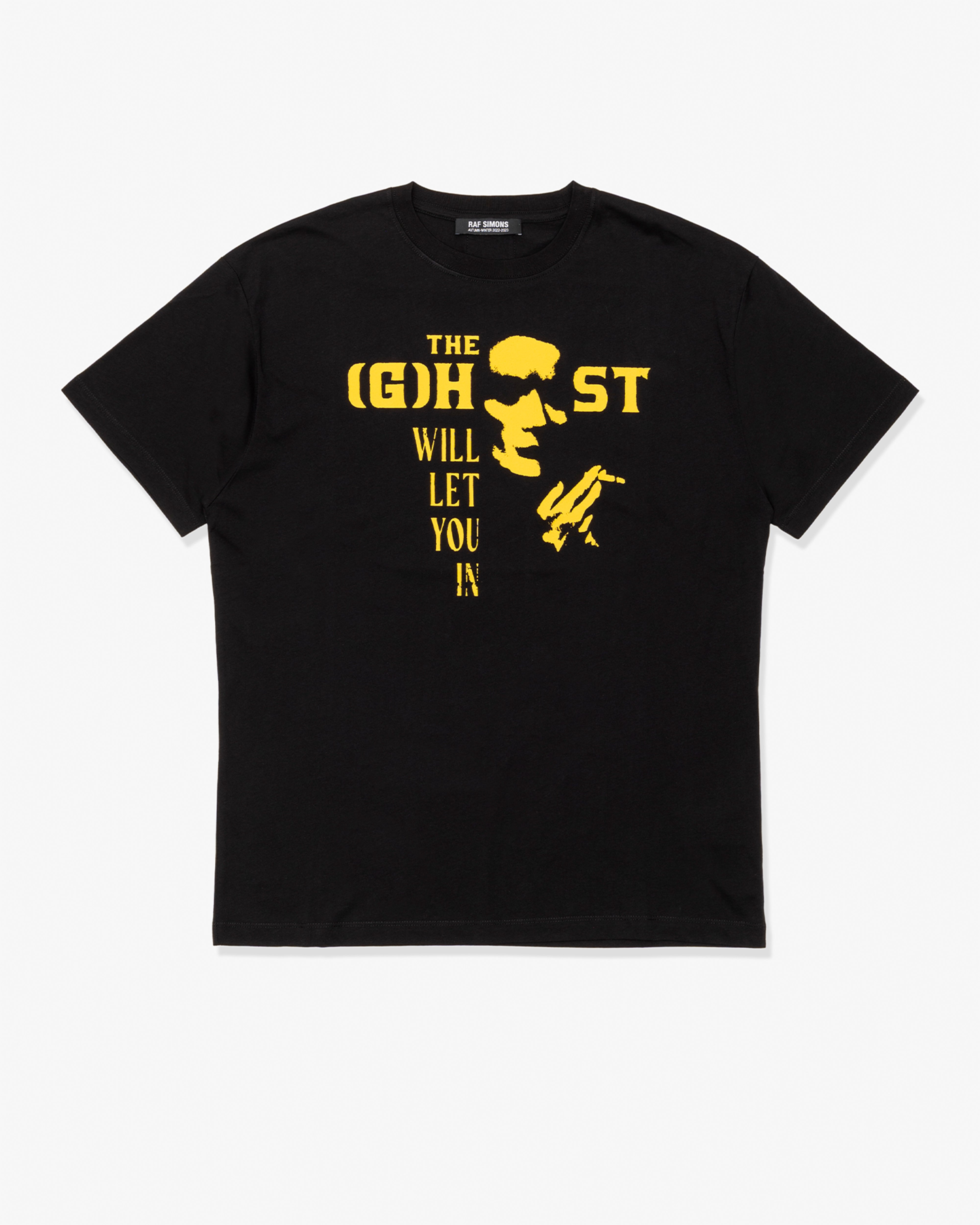 RAF SIMONS: Big Fit T-Shirt With Ghost Print (Black) | DSMG E-SHOP
