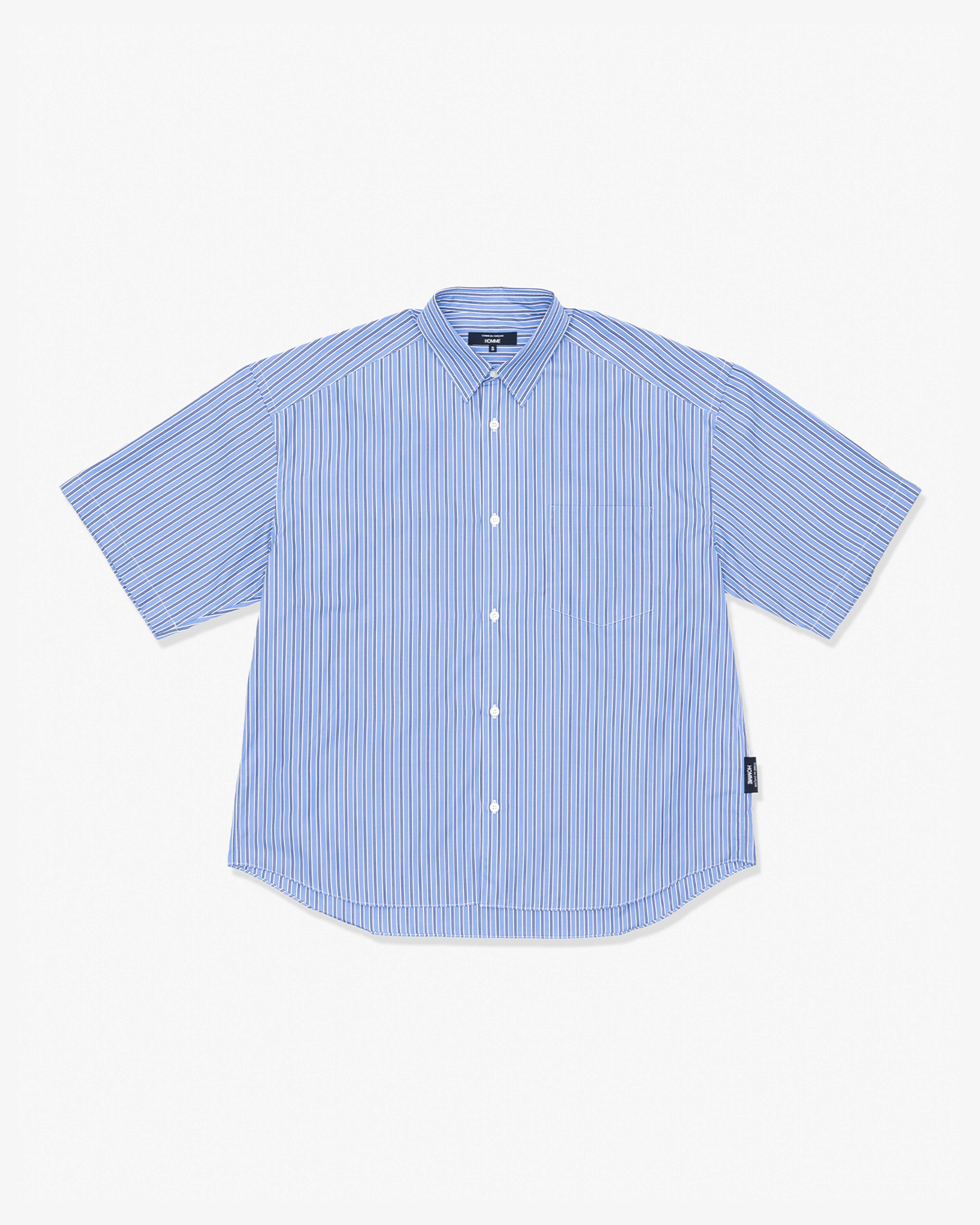 COMME des GARCONS HOMME: Cotton Oxford Stripe (White/Saxe/Navy