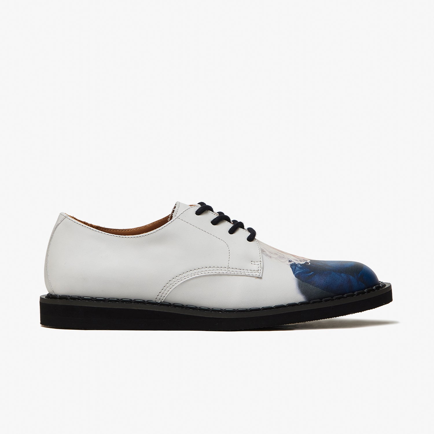 UNDERCOVER: ×George Cox Cindy Sherman Print Leather Shoes (Ivory