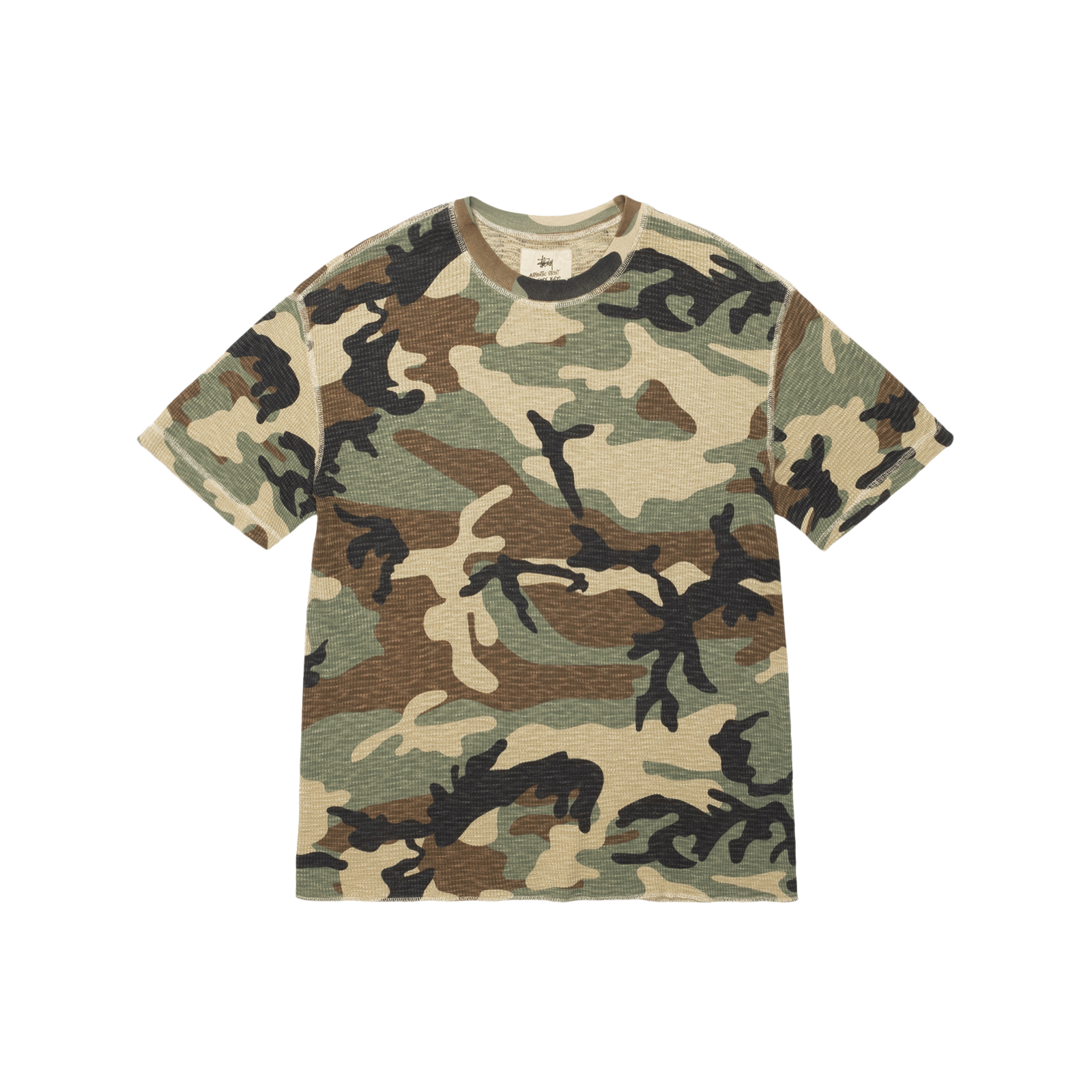 STUSSY: Pigment Dyed Ss Thermal (Camo) | DSMG E-SHOP