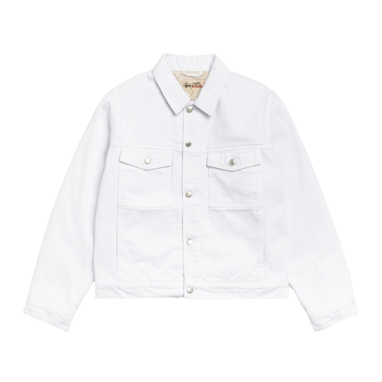 STUSSY: Lined Denim Trucker (White) | DSMG E-SHOP