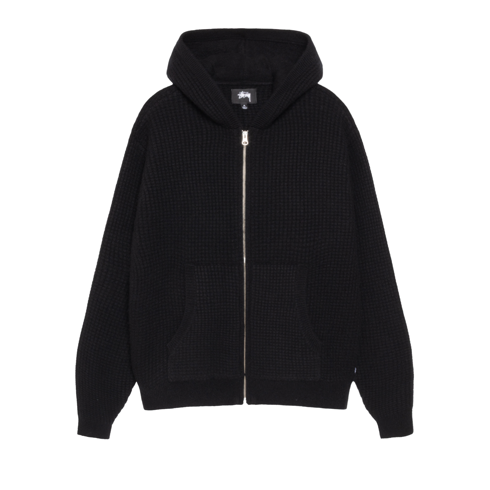 STUSSY WAFFLE LINED ZIP HOODIE M 短丈　パーカー ☆24AW 大人気☆Stussy WAFFLE LINED ZIP HOODIE (STUSSY/パーカー