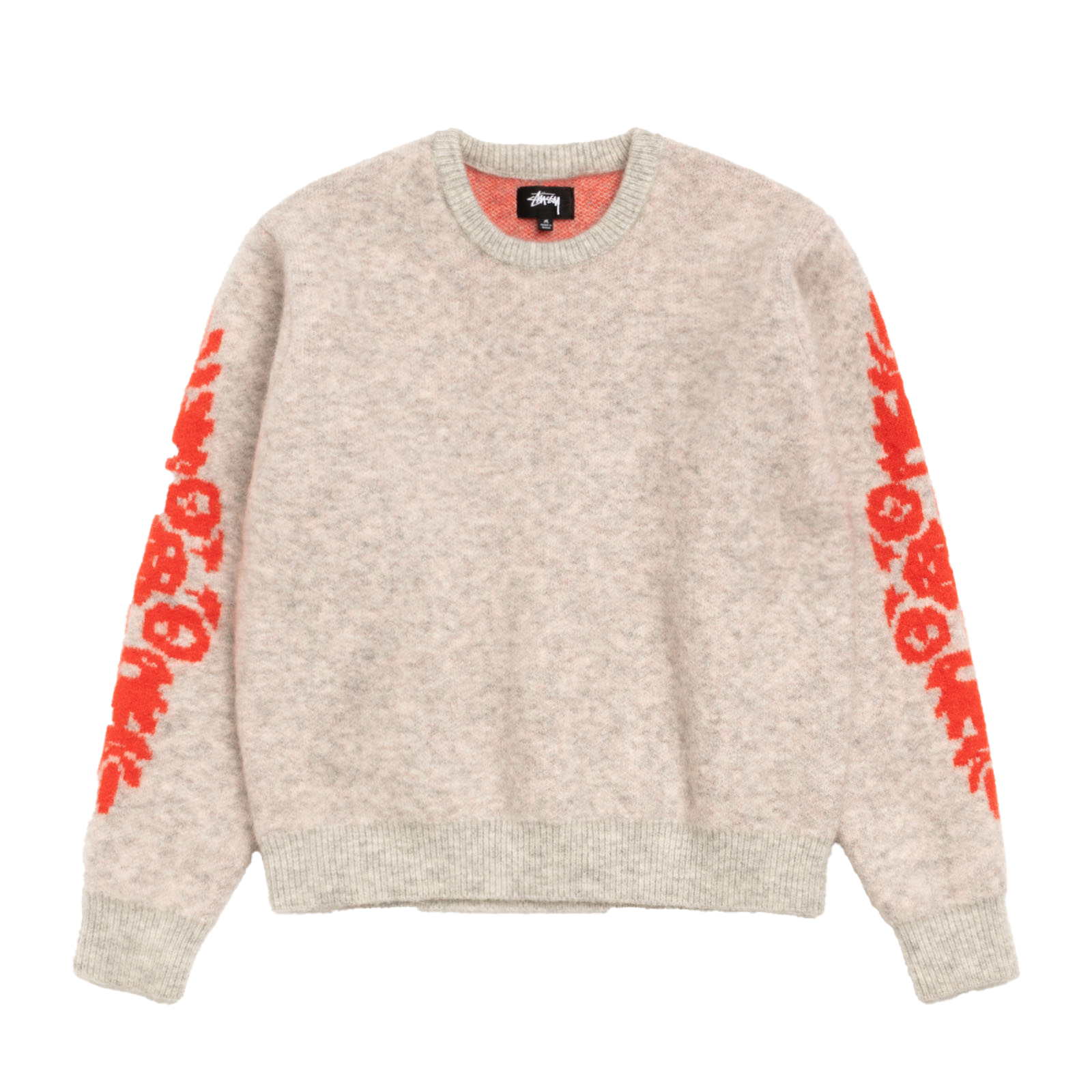 STUSSY: Flower Mohair Sweater (Grey) | DSMG E-SHOP