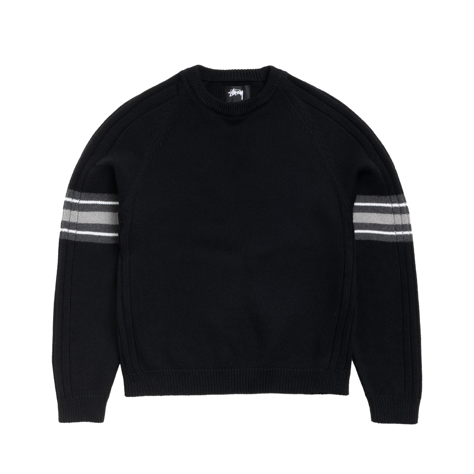 【本日限定価格】Stussy STRIPE RAGLAN CREW ブラック STUSSY: Stripe Raglan Crew (Blac) | DSMG E-SHOP
