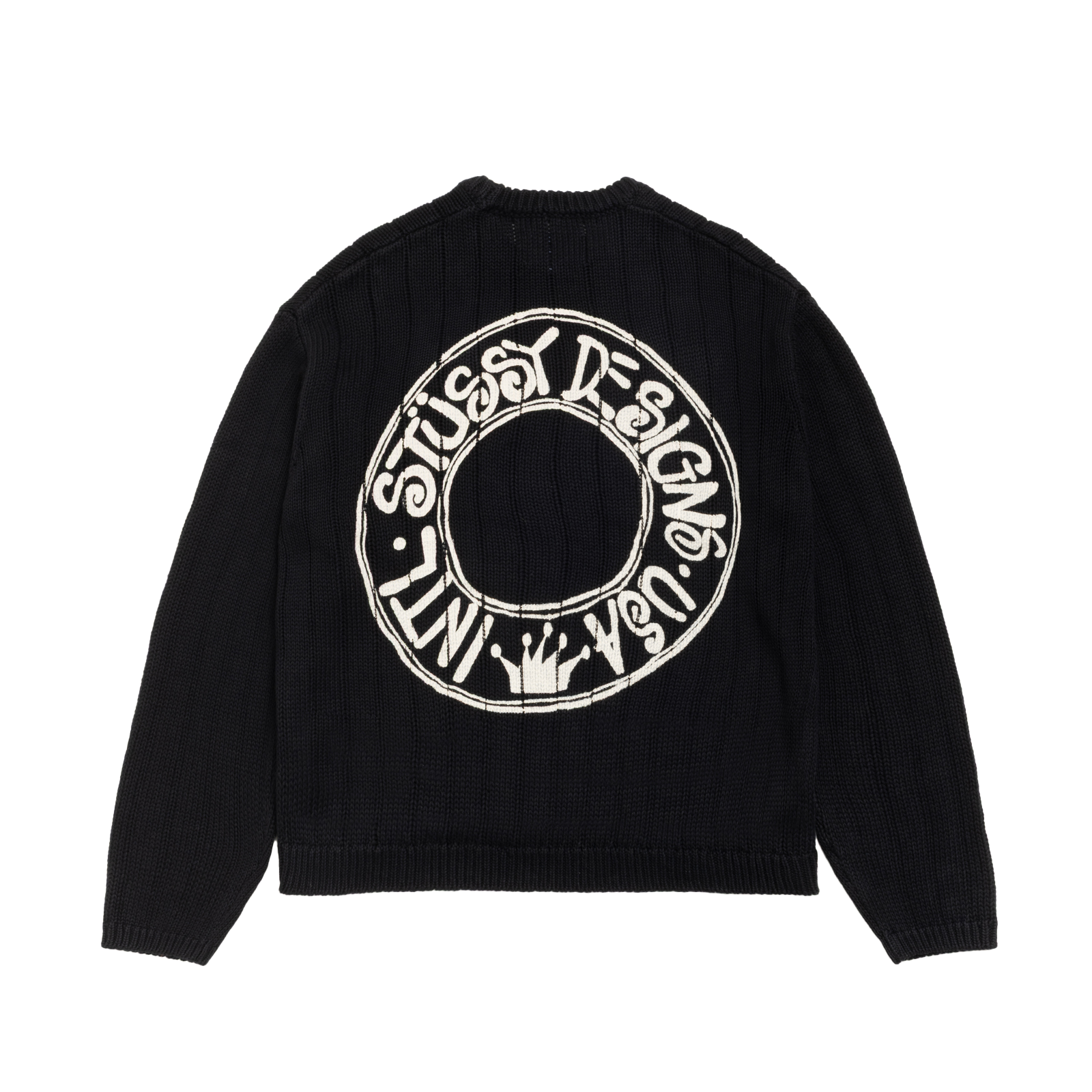 STUSSY: Buana Logo Sweater (Blac) | DSMG E-SHOP