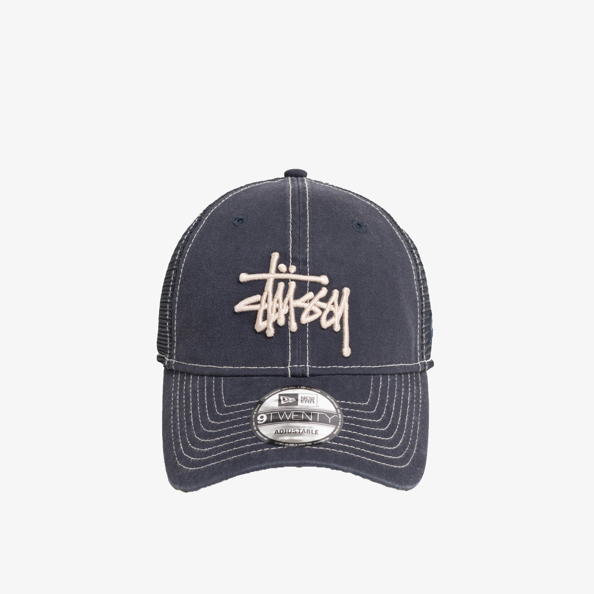 STUSSY: Washed Basic Trucker 9Twenty (Navy) | DSMG E-SHOP