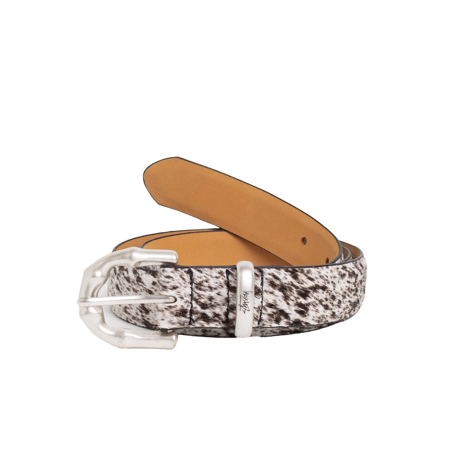 stussy bamboo buckle belt ほぼ新品　激安　定価以下 STUSSY BAMBOO BUCKLE BELT 豹紋/斑馬/黑 皮帶