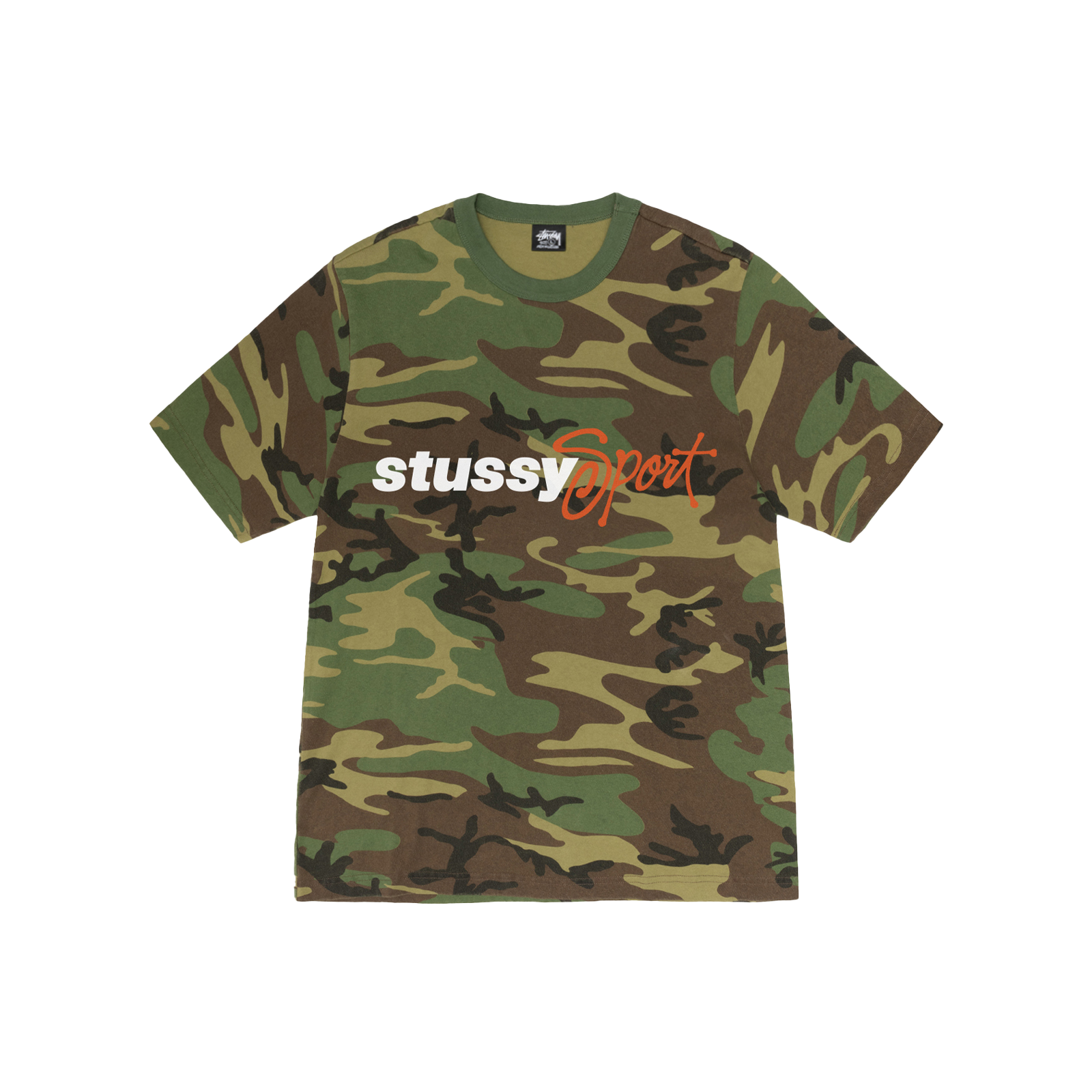 STUSSY: Sport Script Tee (Camo) | DSMG E-SHOP