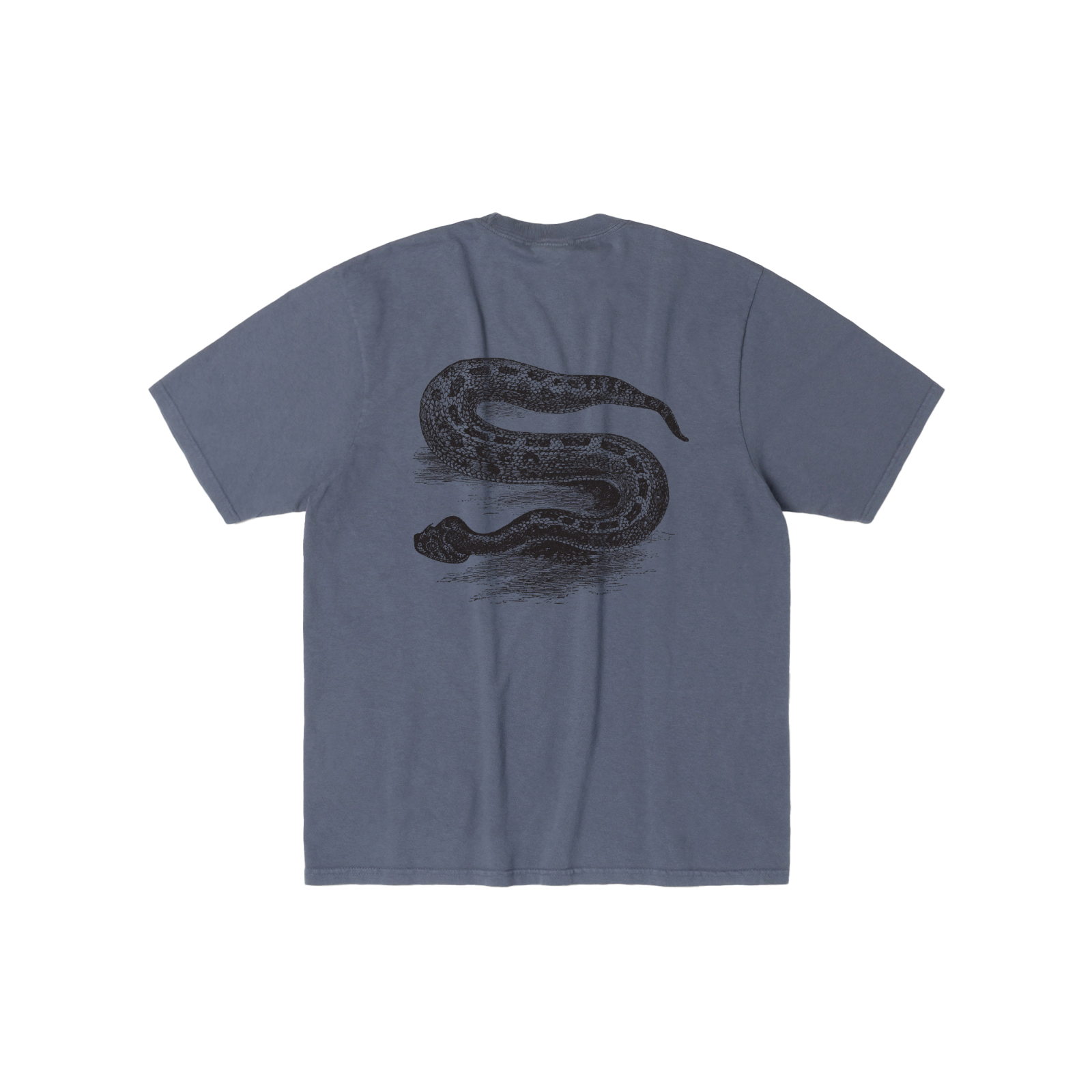 STUSSY: Serpent Pig. Dyed Tee (Navy) | DSMG E-SHOP