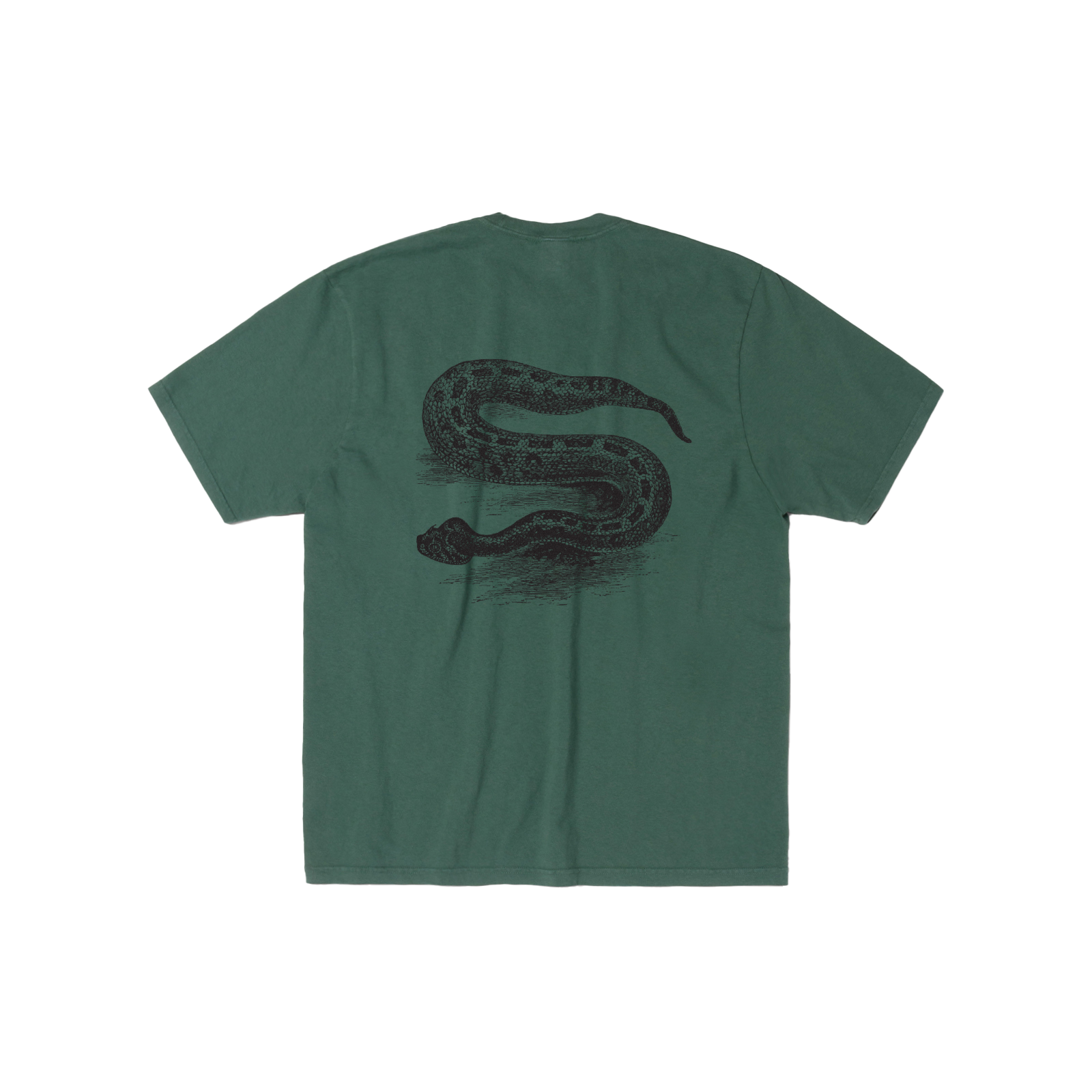 STUSSY: Serpent Pig. Dyed Tee (Pine) | DSMG E-SHOP