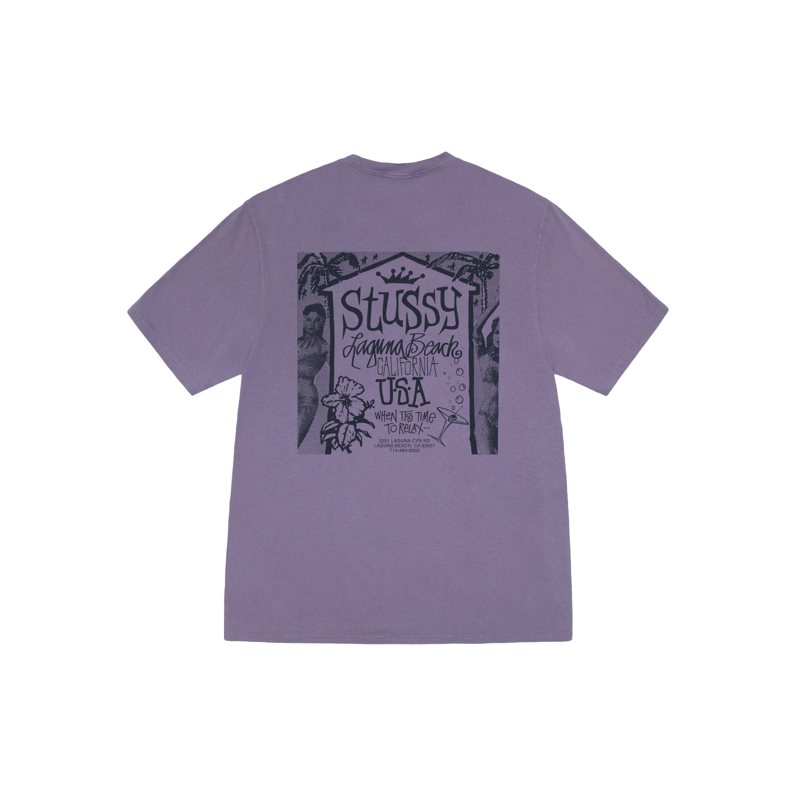 STUSSY: Beach House Pig. Dyed Tee (Grpe) | DSMG E-SHOP STUSSY: Beach House Pig. Dyed Tee (Grpe) | DSMG E-SHOP