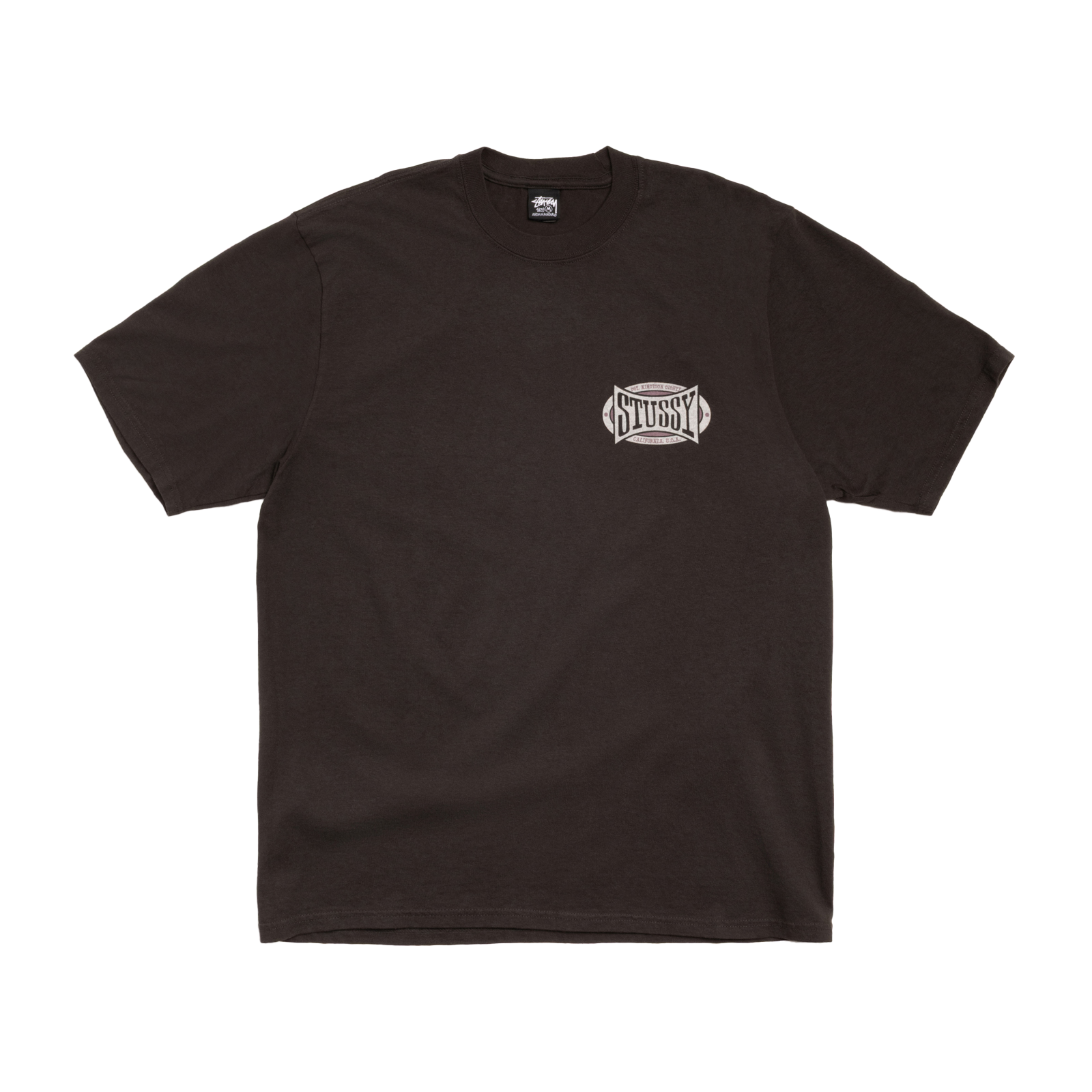 STUSSY: Champion Oval Pig. Dyed Tee (Fbla) | DSMG E-SHOP