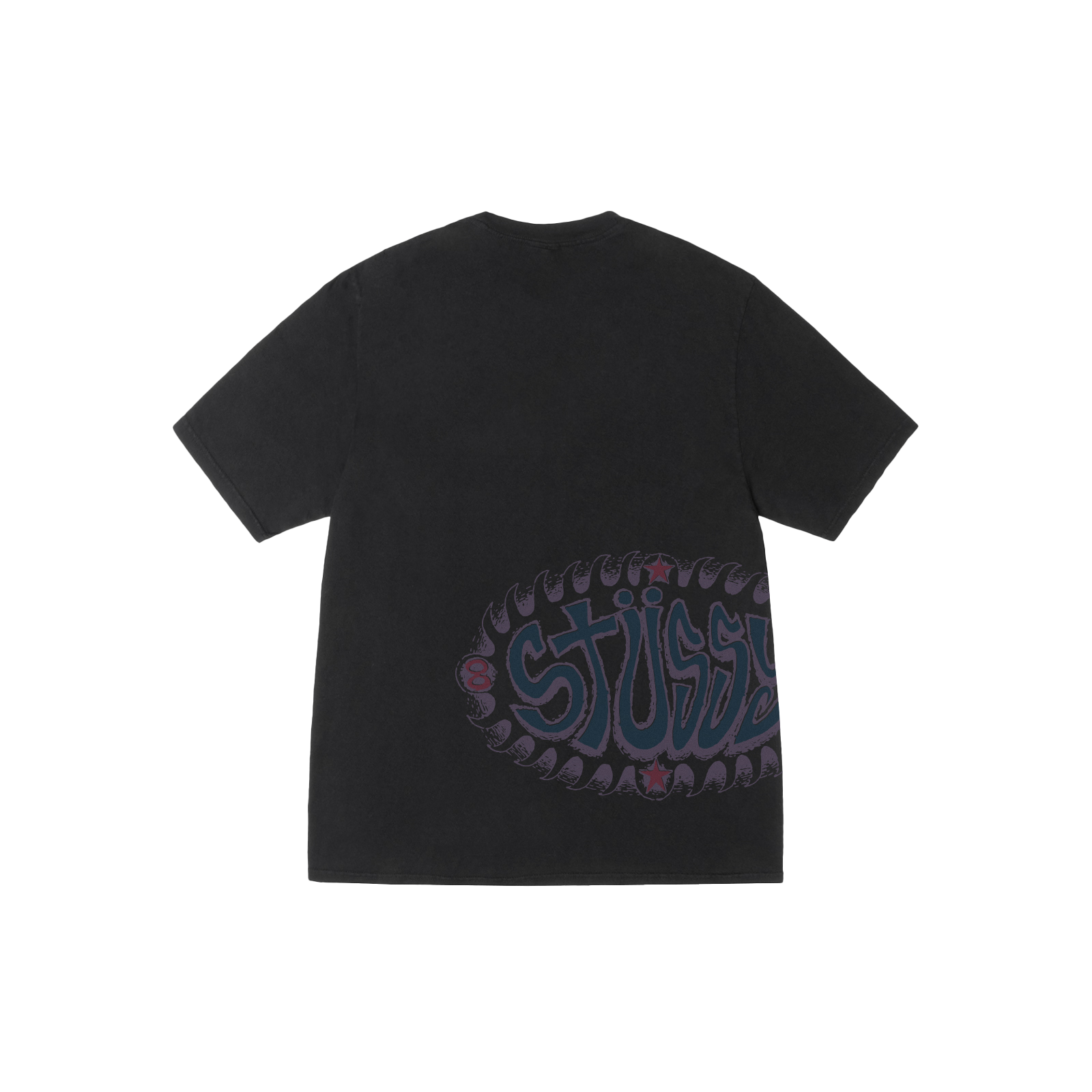 STUSSY: Wave Oval Pig. Dyed Tee (Black) | DSMG E-SHOP STUSSY: Wave Oval Pig. Dyed Tee (Black) | DSMG E-SHOP