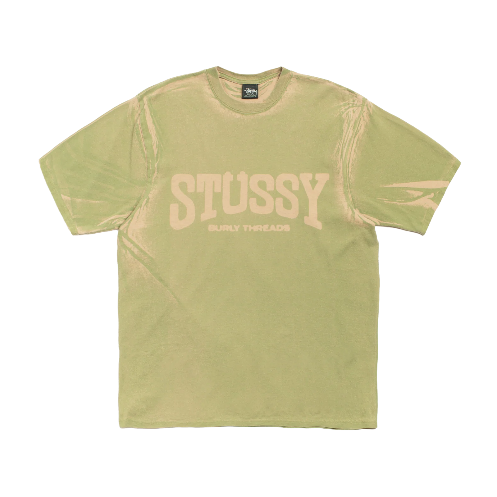 STUSSY: Burly Stone Washed Tee (Khaki) | DSMG E-SHOP