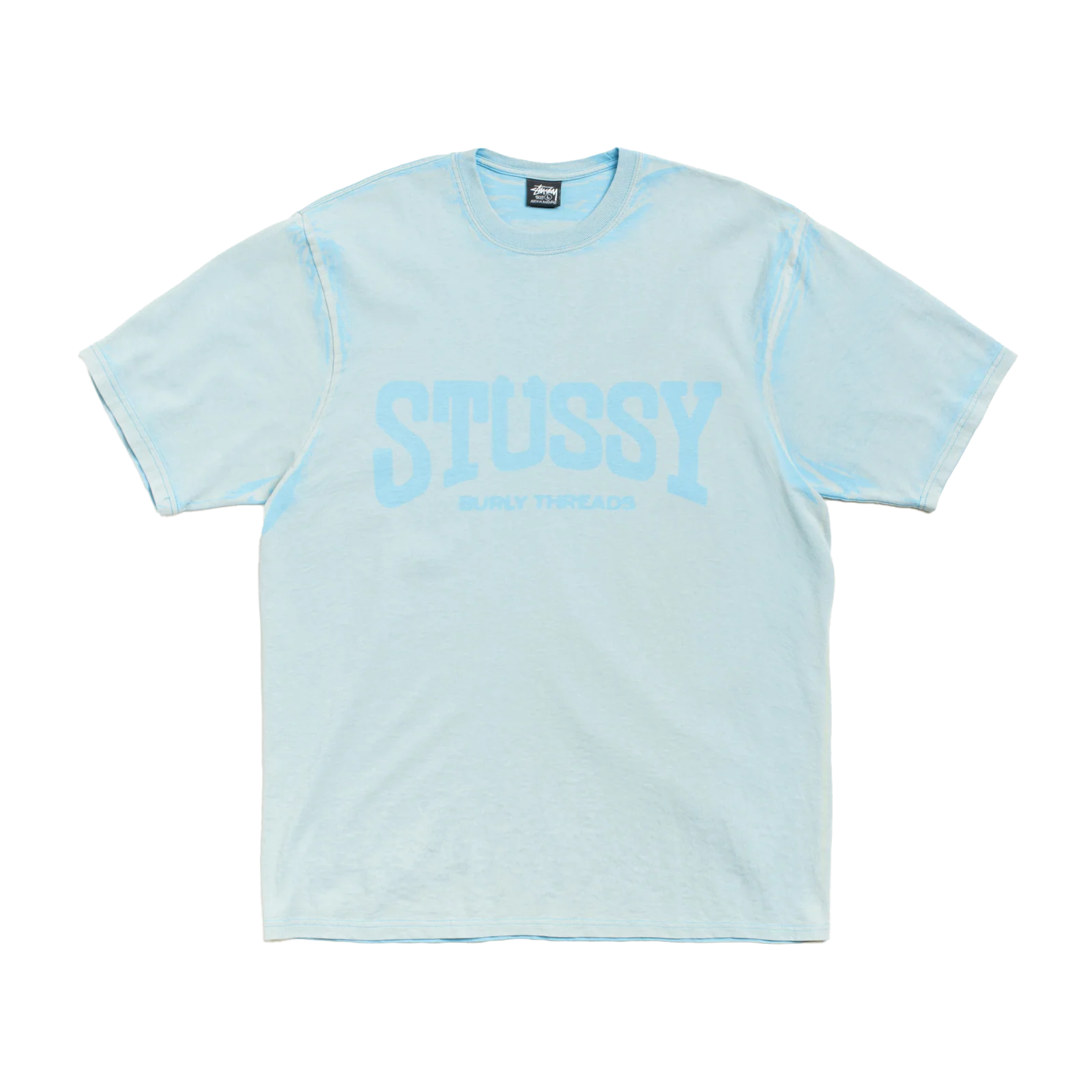 STUSSY: Burly Stone Washed Tee (Skyblue) | DSMG E-SHOP