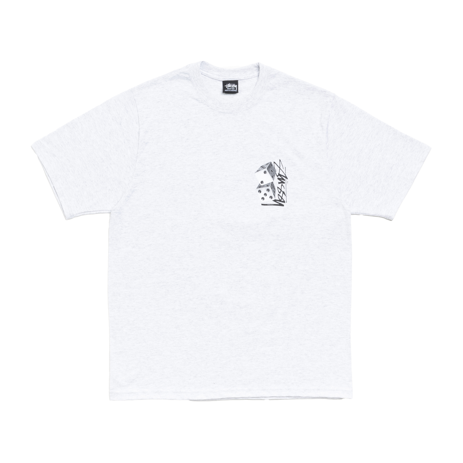 STUSSY: Tall Dice Tee (Ash Heather) | DSMG E-SHOP