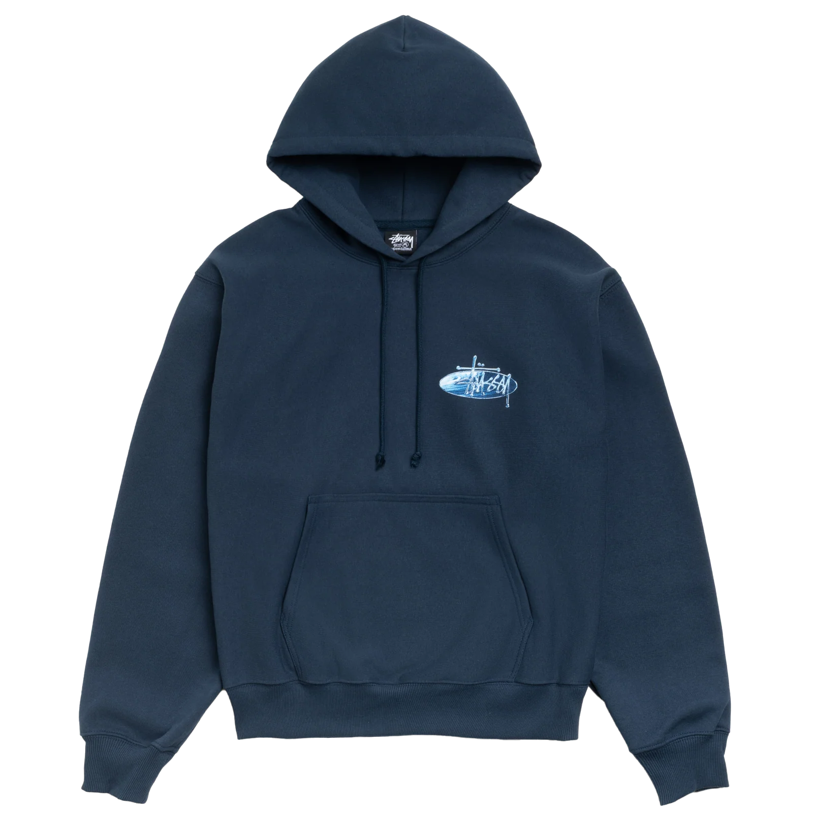 STUSSY: Wave Oval Hood (Navy) | DSMG E-SHOP