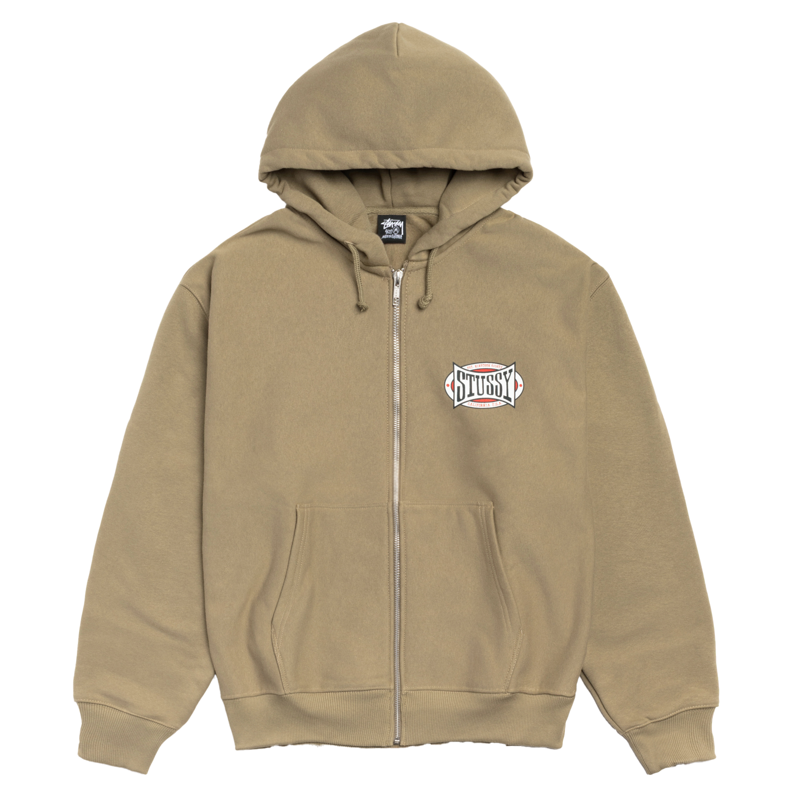 STUSSY: Champion Oval Zip Hood (Army) | DSMG E-SHOP
