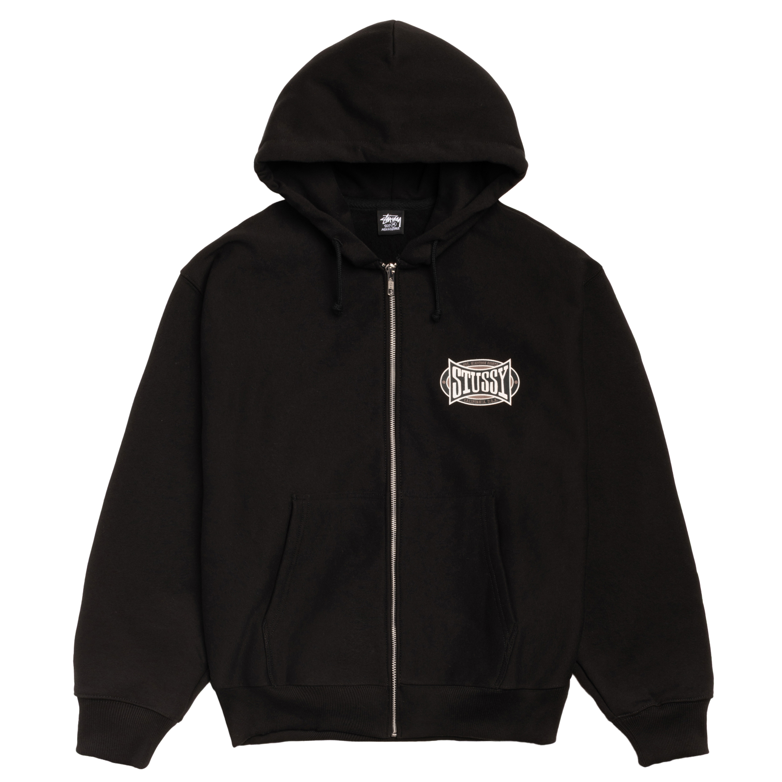 STUSSY: Champion Oval Zip Hood (Blac) | DSMG E-SHOP