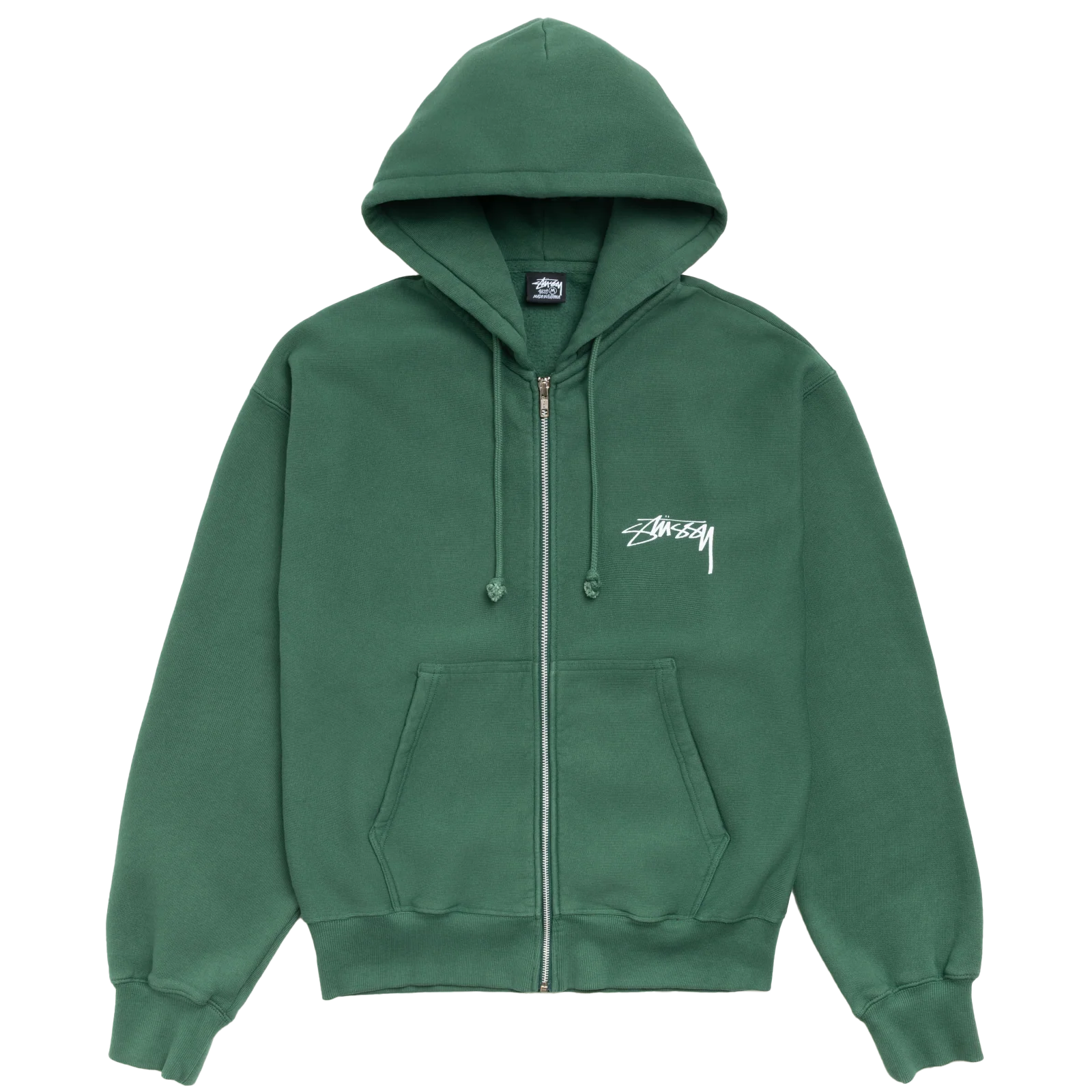 STUSSY: Skate Stack Gar. Dyed Zip Hood (Pine) | DSMG E-SHOP