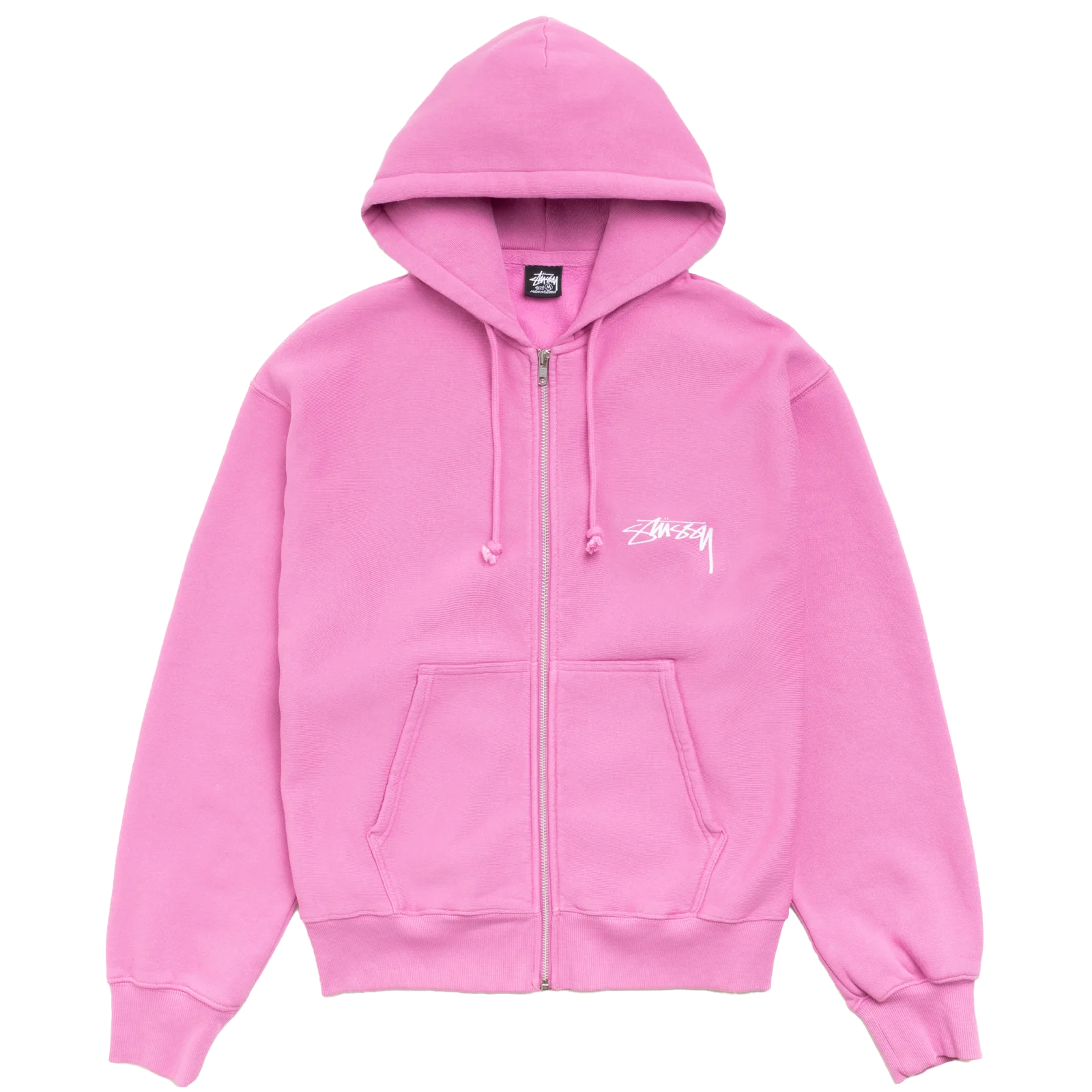 STUSSY: Skate Stack Gar. Dyed Zip Hood (Pink) | DSMG E-SHOP