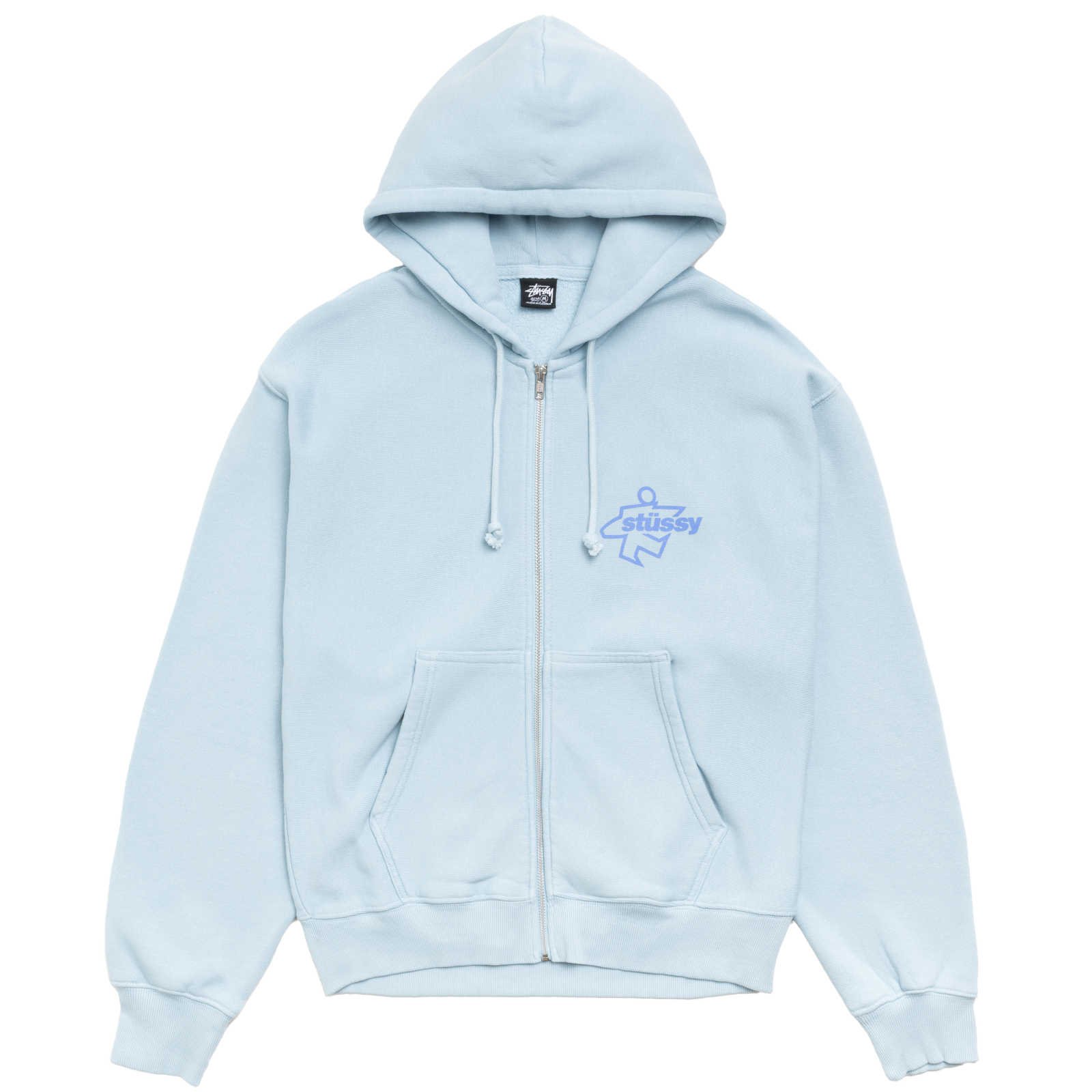 STUSSY: Surf Size Gar. Dyed Zip Hood (Skyblue) | DSMG E-SHOP