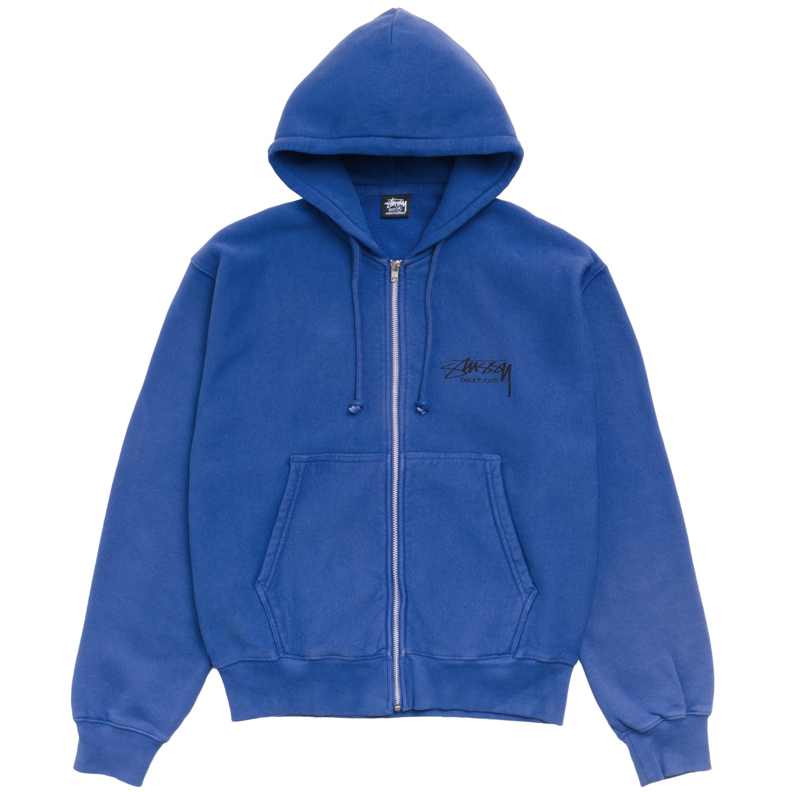 STUSSY: Beach Roots Gar. Dyed Zip Hood (Indigo) | DSMG E-SHOP