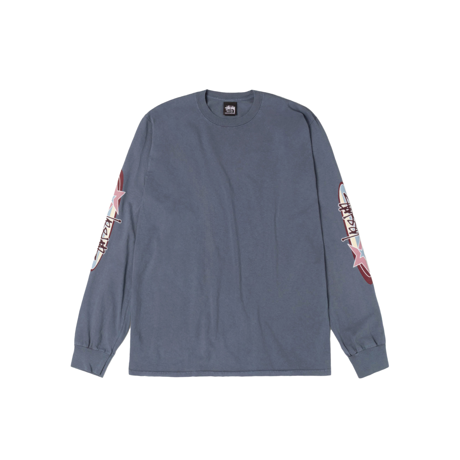 STUSSY: Two Star Pig. Dyed Ls Tee (Navy) | DSMG E-SHOP