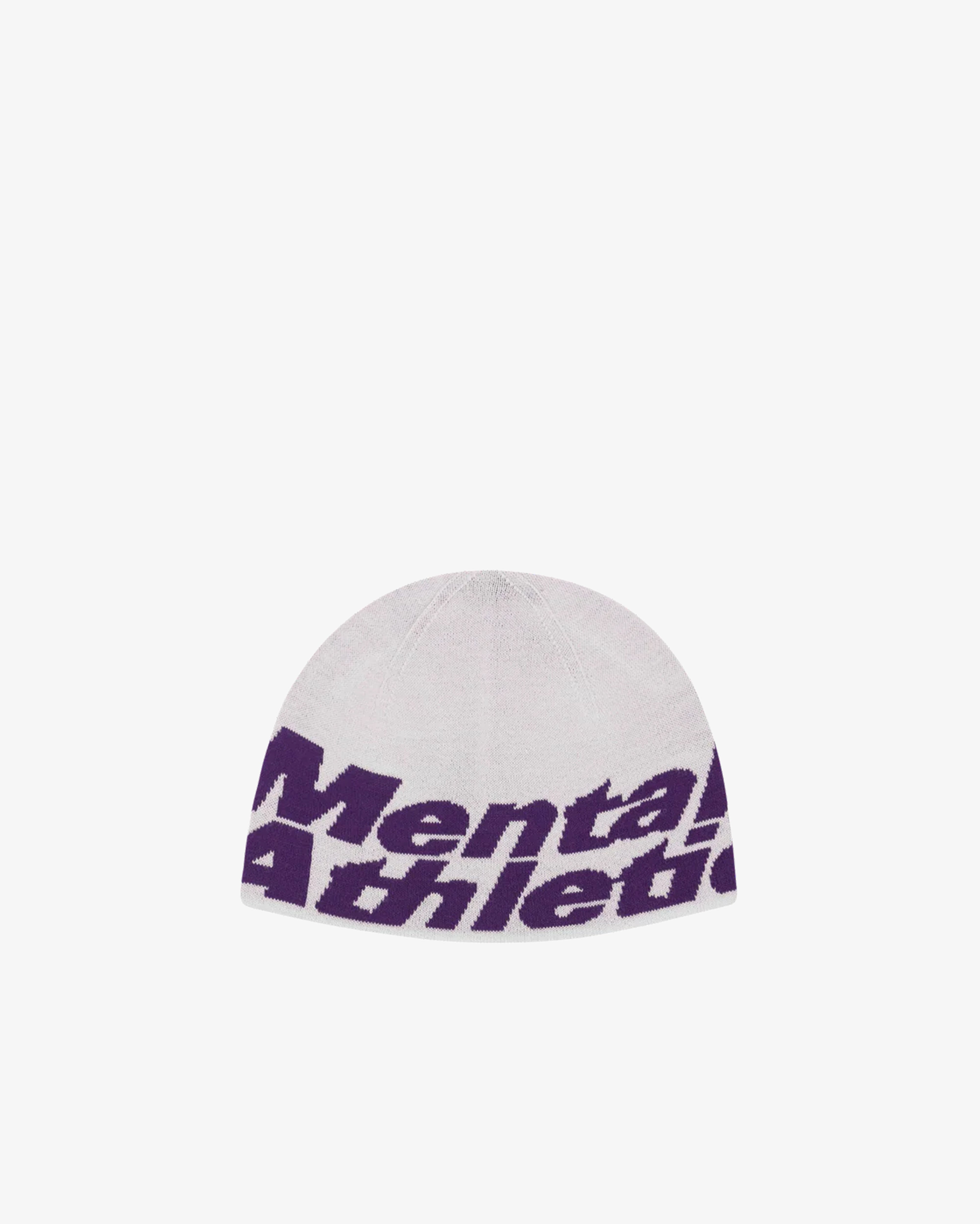 Mental Athletic ビーニー ニット帽 MENTAL ATHLETIC: Mental Athletic Beanie (White/Purple) | DSMG E-SHOP