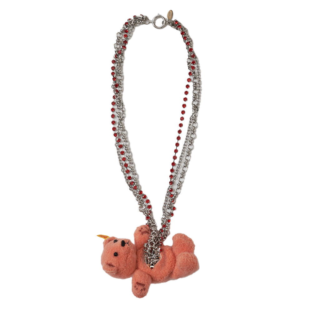 DOUBLET - Stuffed Bear Necklace - (Pink)