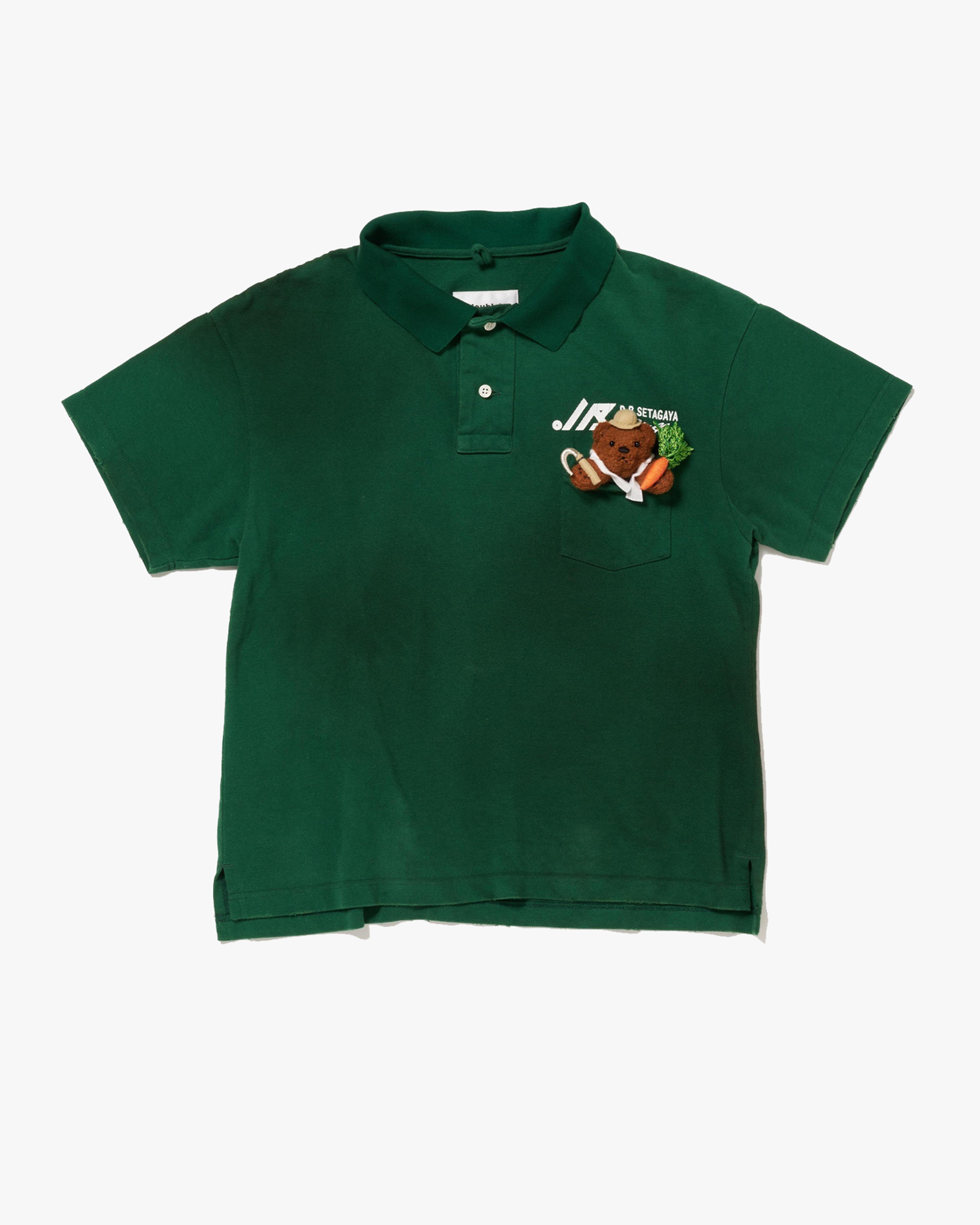 DOUBLET: Polo Shirt With My Workwear Bear (Green) | DSMG E-SHOP
