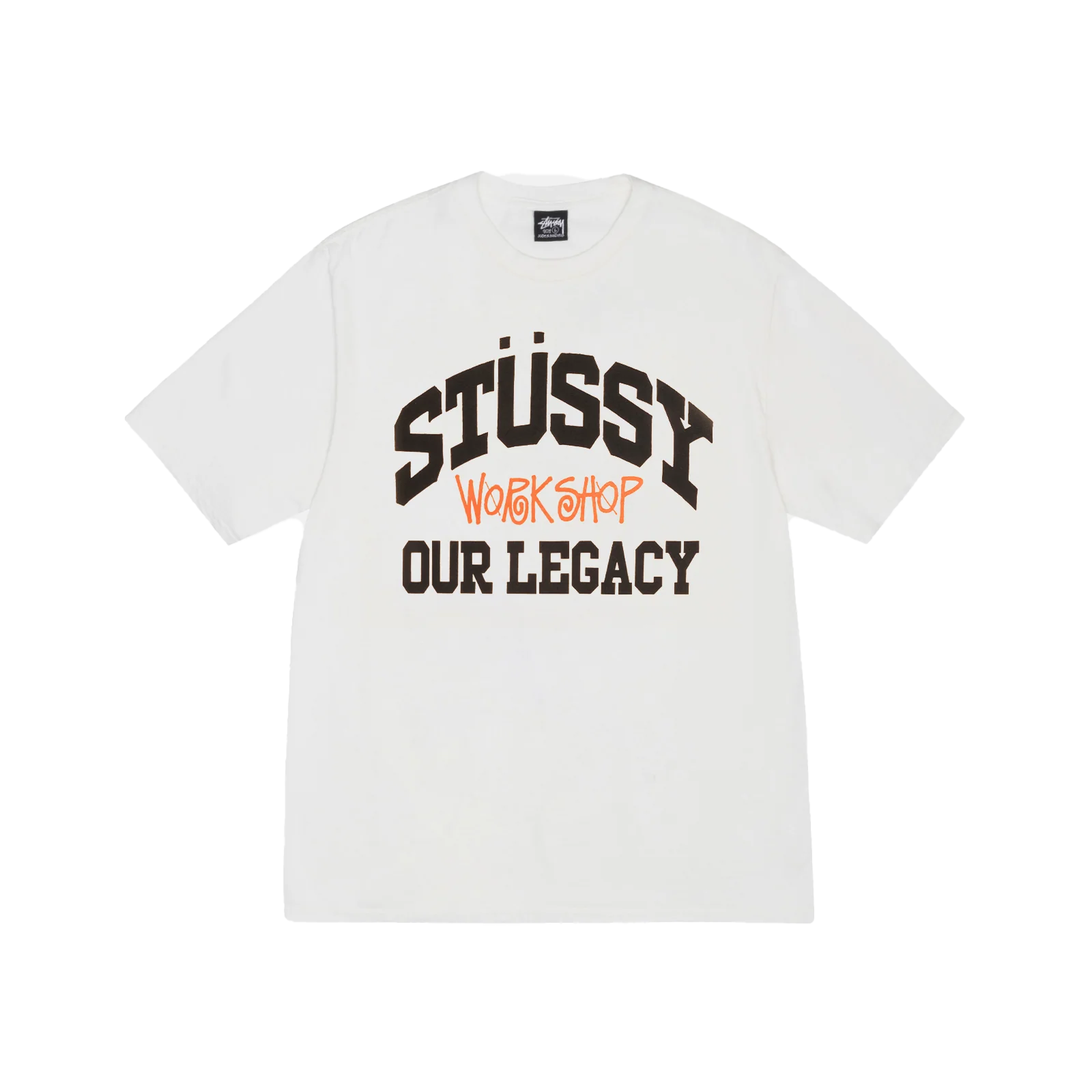 STUSSY: Ol Collegiate Pig. Dyed Tee (Natural) | DSMG E-SHOP 
