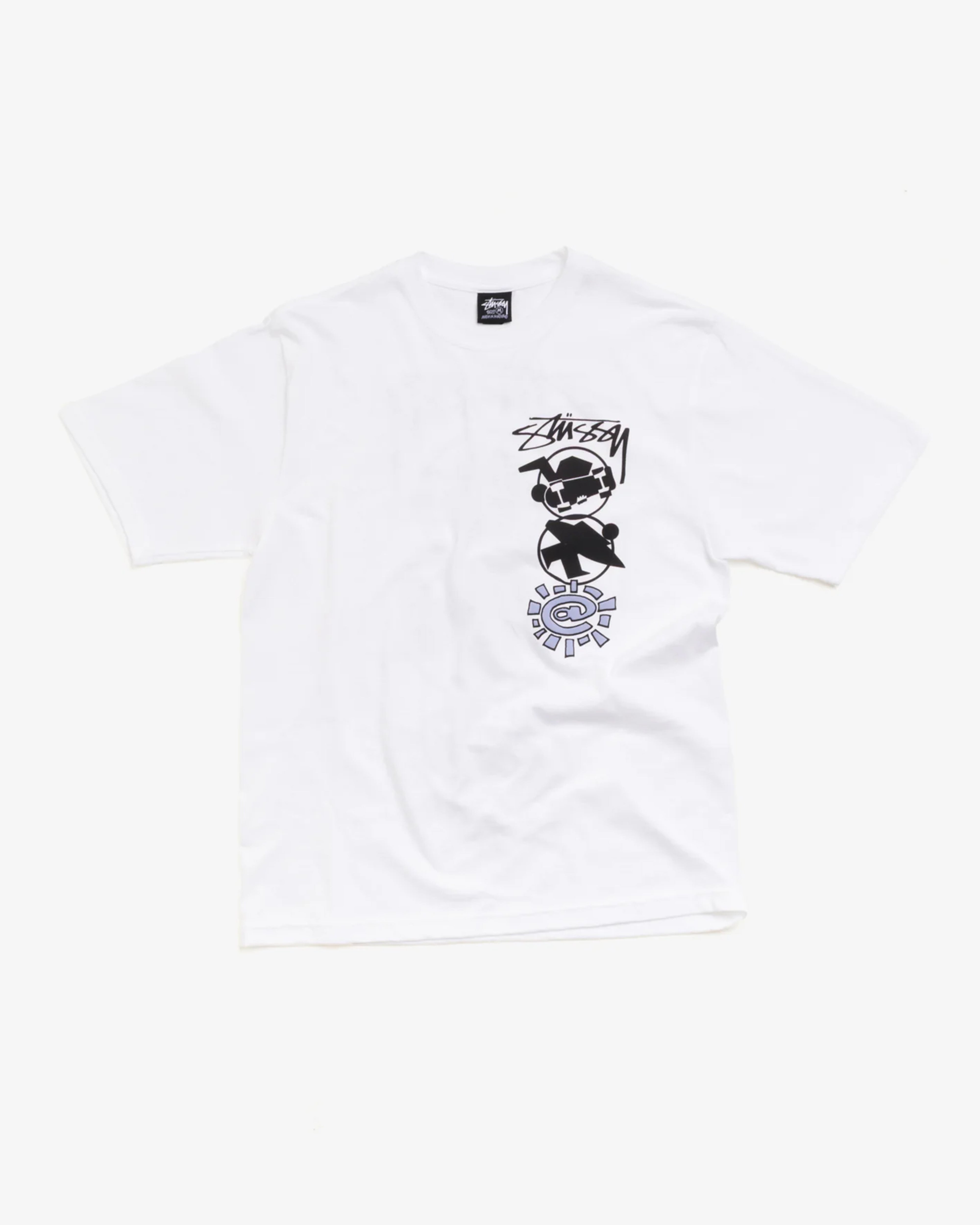STUSSY: × Always Do What You Should Do Stack Tee (White) | DSMG E-SHOP