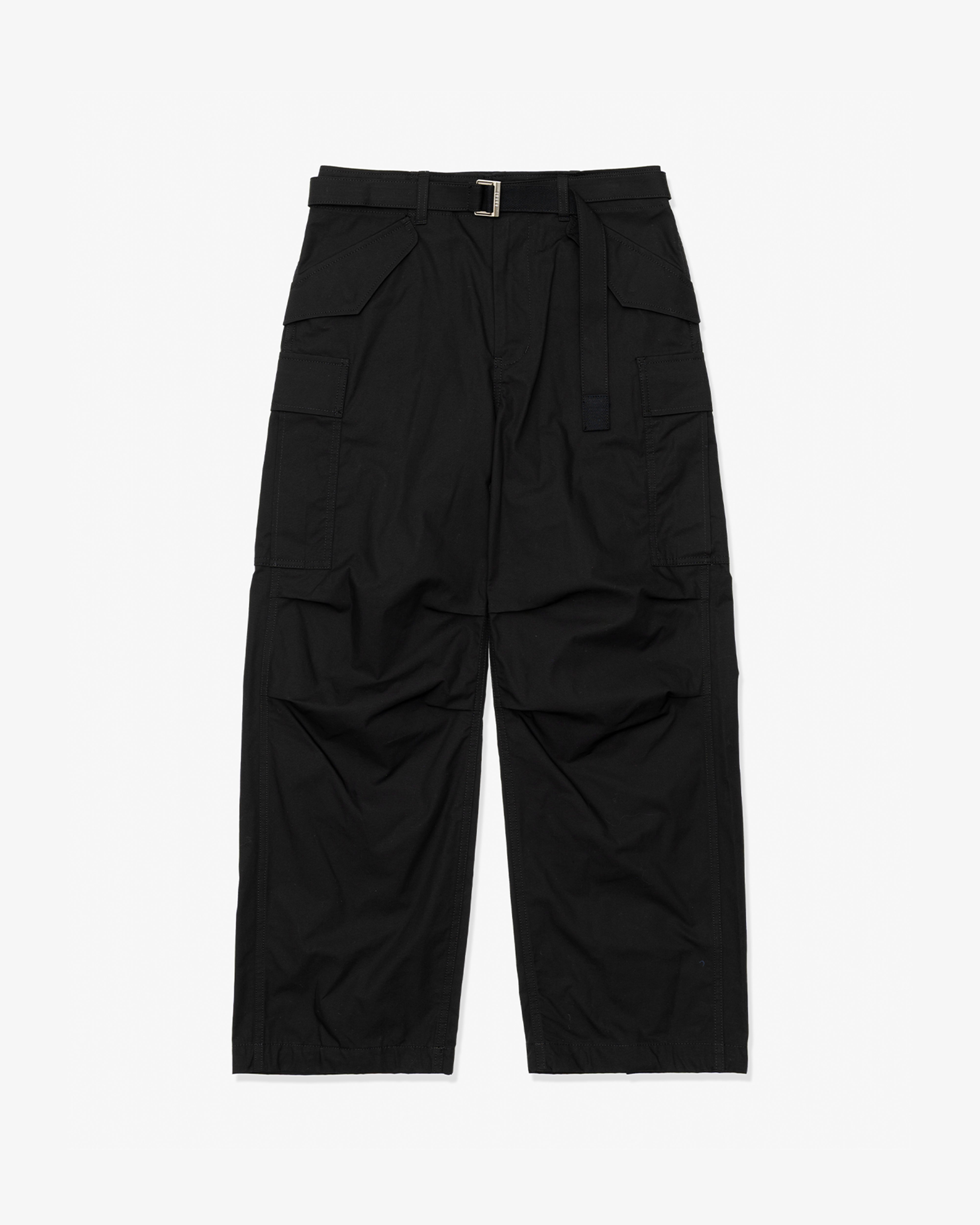 SACAI: Cotton Nylon Oxford Pants (Black) | DSMG E-SHOP
