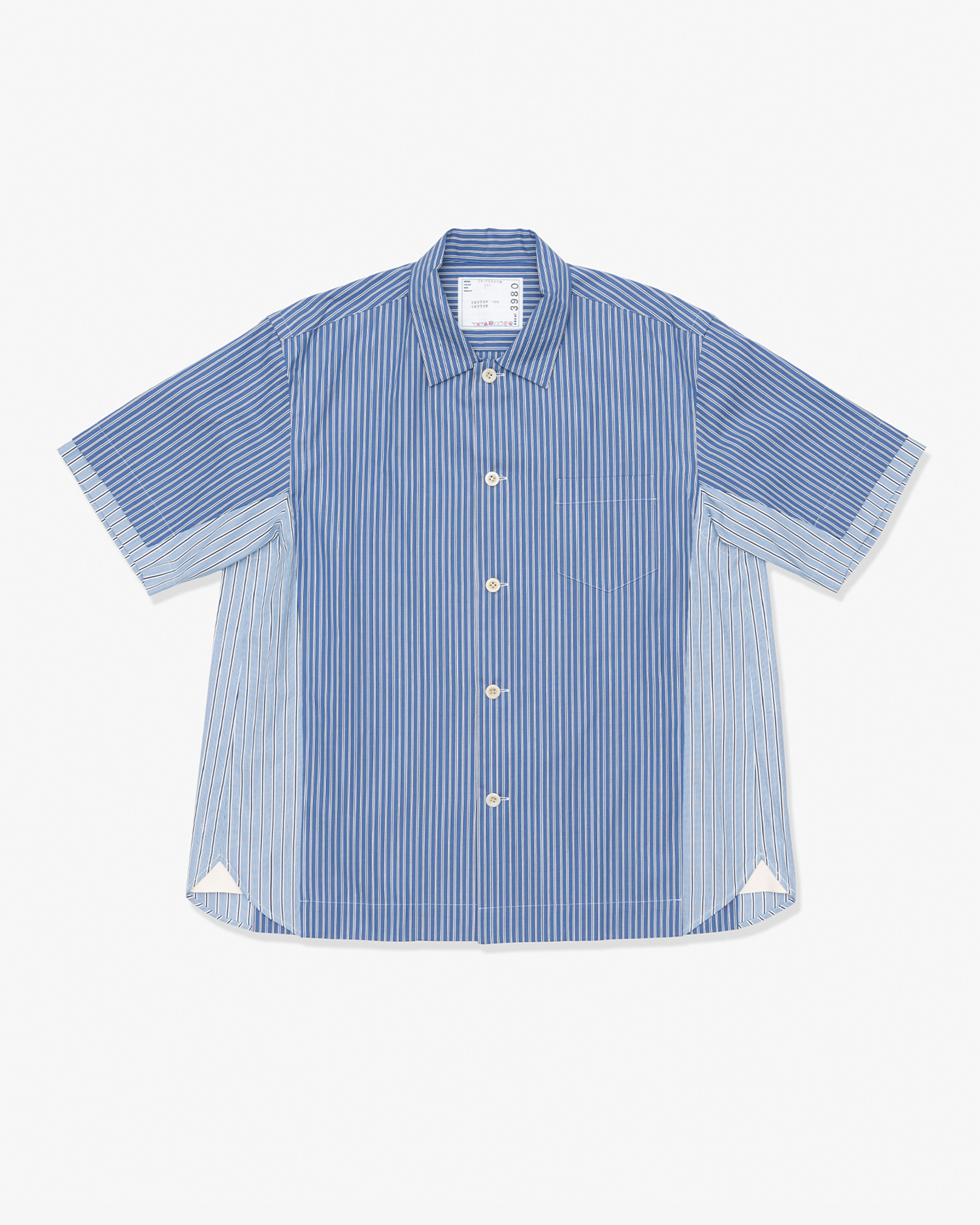 SACAI: Poplin Shirt (Blue Stripe) | DSMG E-SHOP