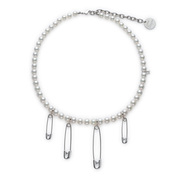 Comme des Garçons - Mikimoto M Cdg Pearl Necklace( Safety Pins) - (WG1641FZ)