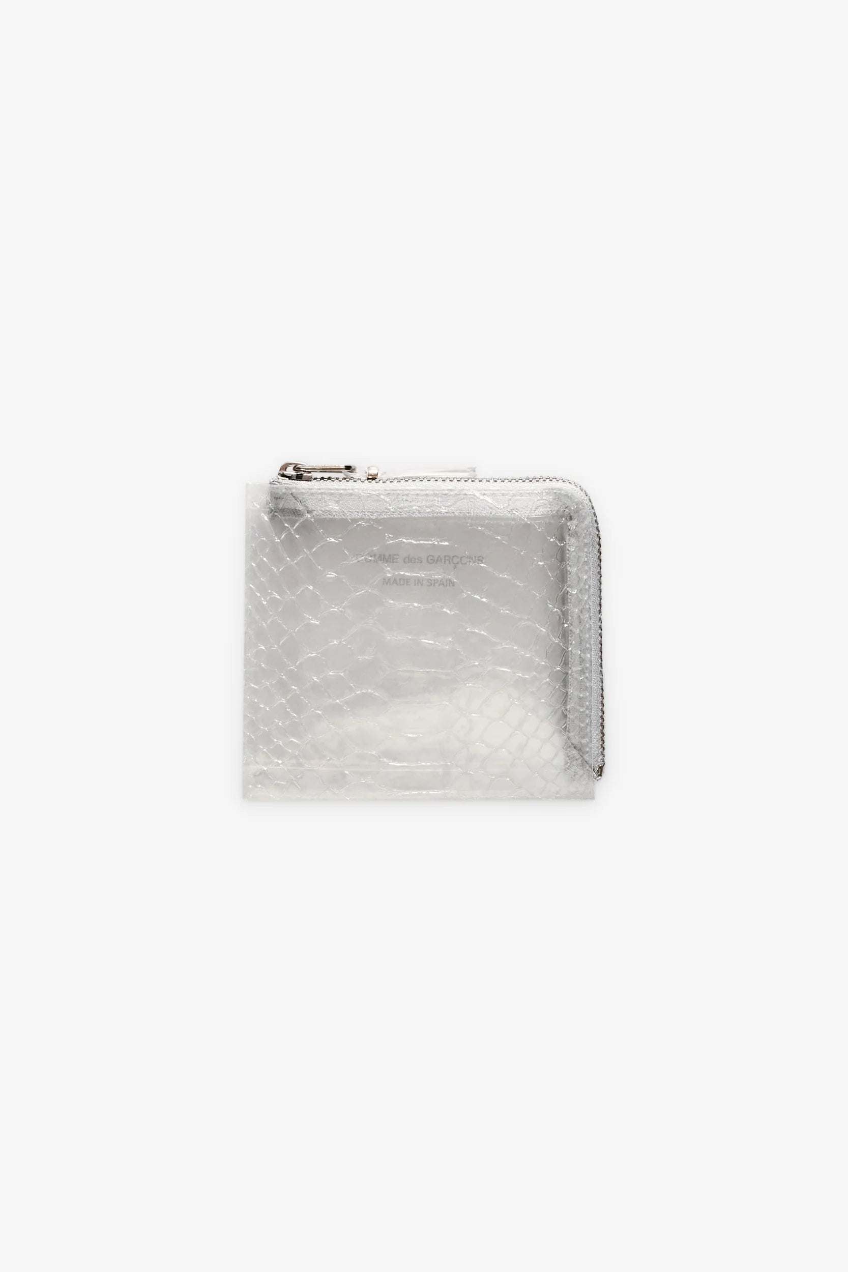 CDG WALLET: Snake Transparent L Zip Wallet (Transparent) | DSMG E-SHOP