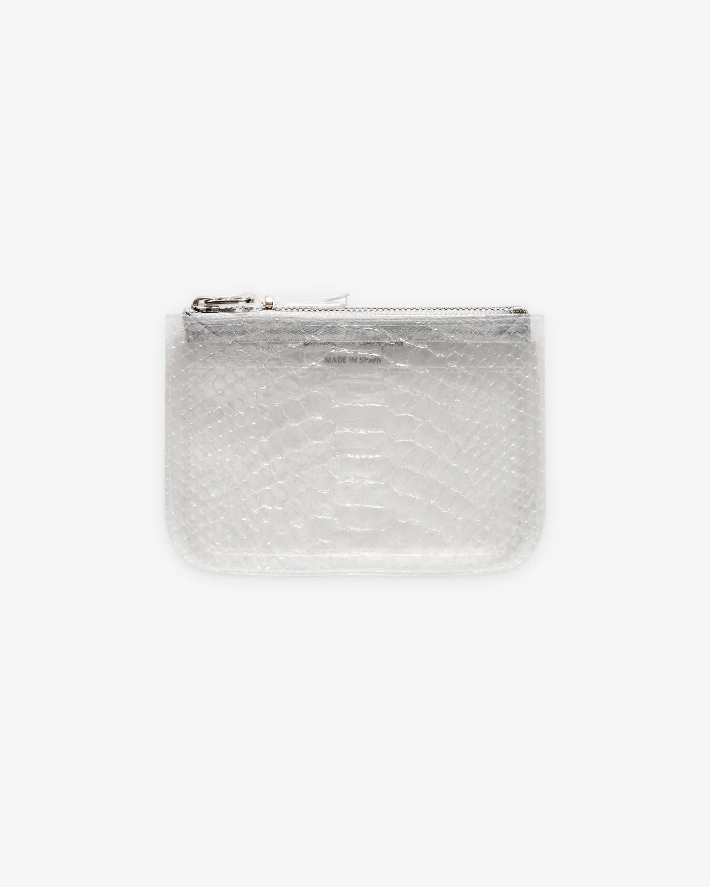CDG WALLET: Snake Transparent Pouch Small (Transparent) | DSMG E-SHOP