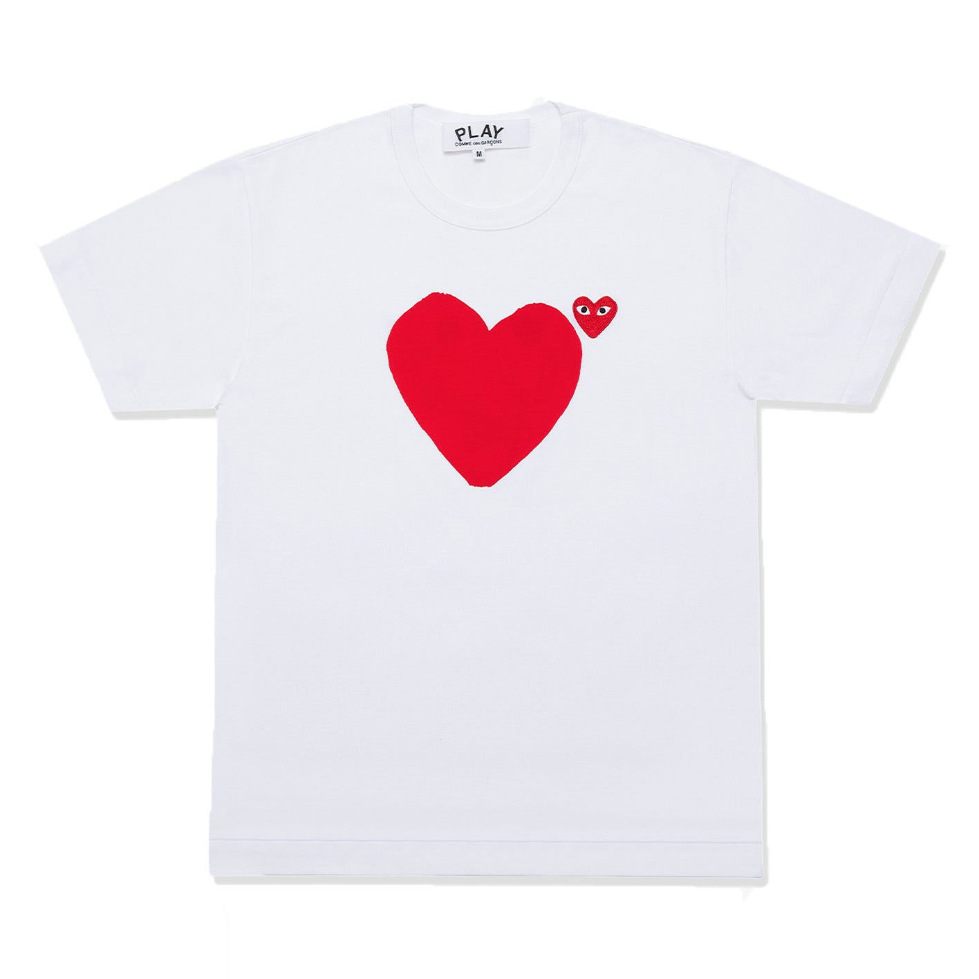 PLAY COMME des GARÇONS: Printed Heart T-Shirt Red X Black With Red