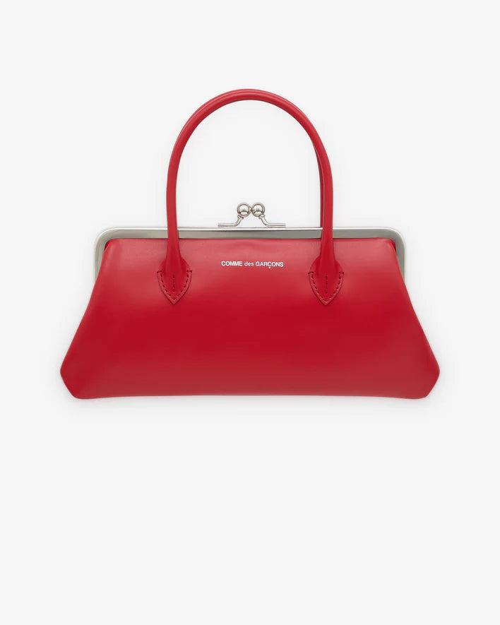 CDG WALLET: Clasp Handles Clasp Wallet Large (Red) | DSMG E-SHOP