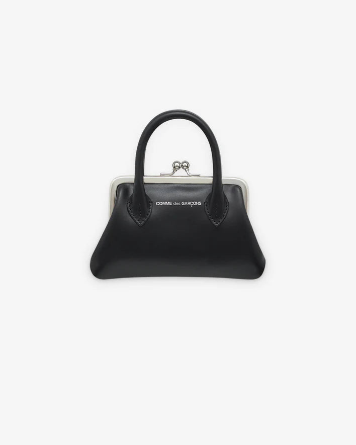 CDG WALLET: Clasp Handles Clasp Wallet Small (Black) | DSMG E-SHOP