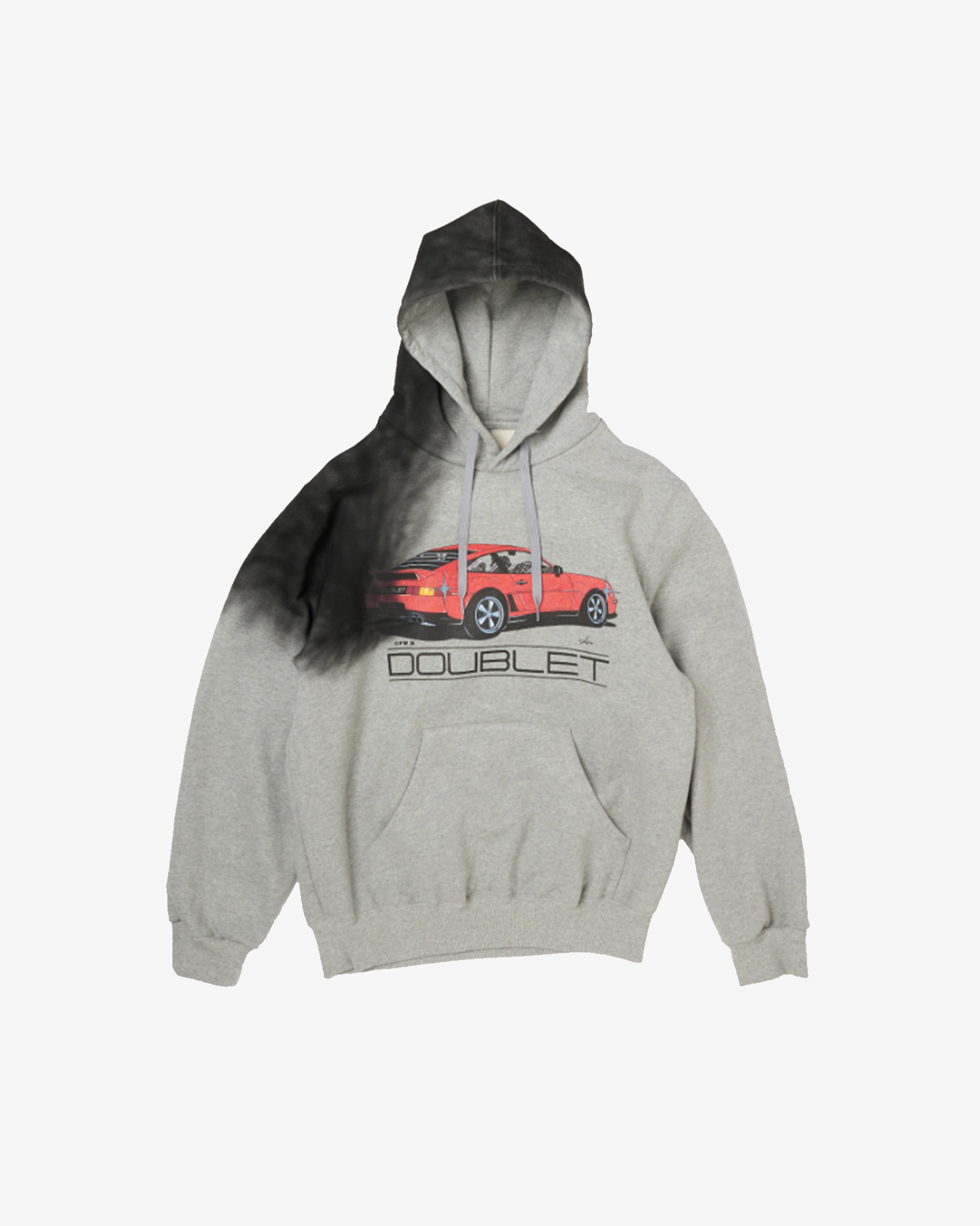 DOUBLET: Exhaust Stained Hoodie (Grey) | DSMG E-SHOP