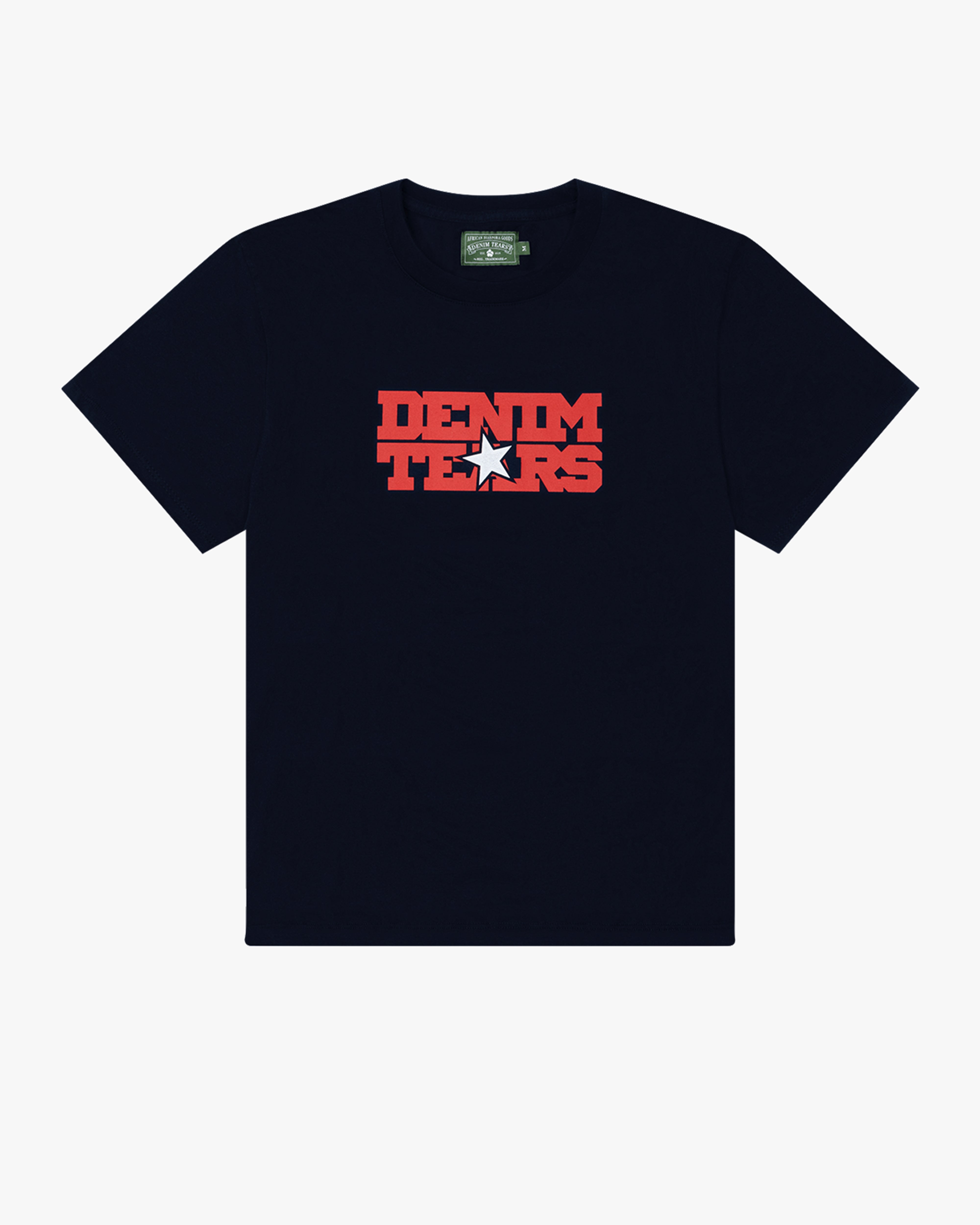 DENIM TEARS: Most Dangerous Tee (Navy) | DSMG E-SHOP