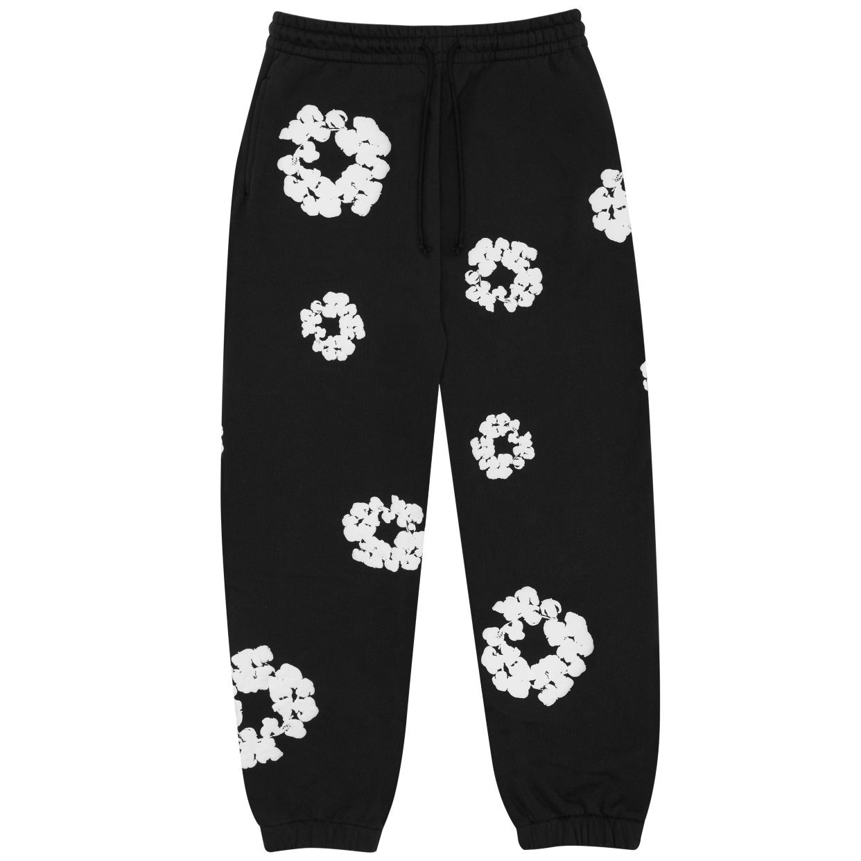 DENIM TEARS: The Cotton Wreath Sweatpant (Black) | DSMG E-SHOP