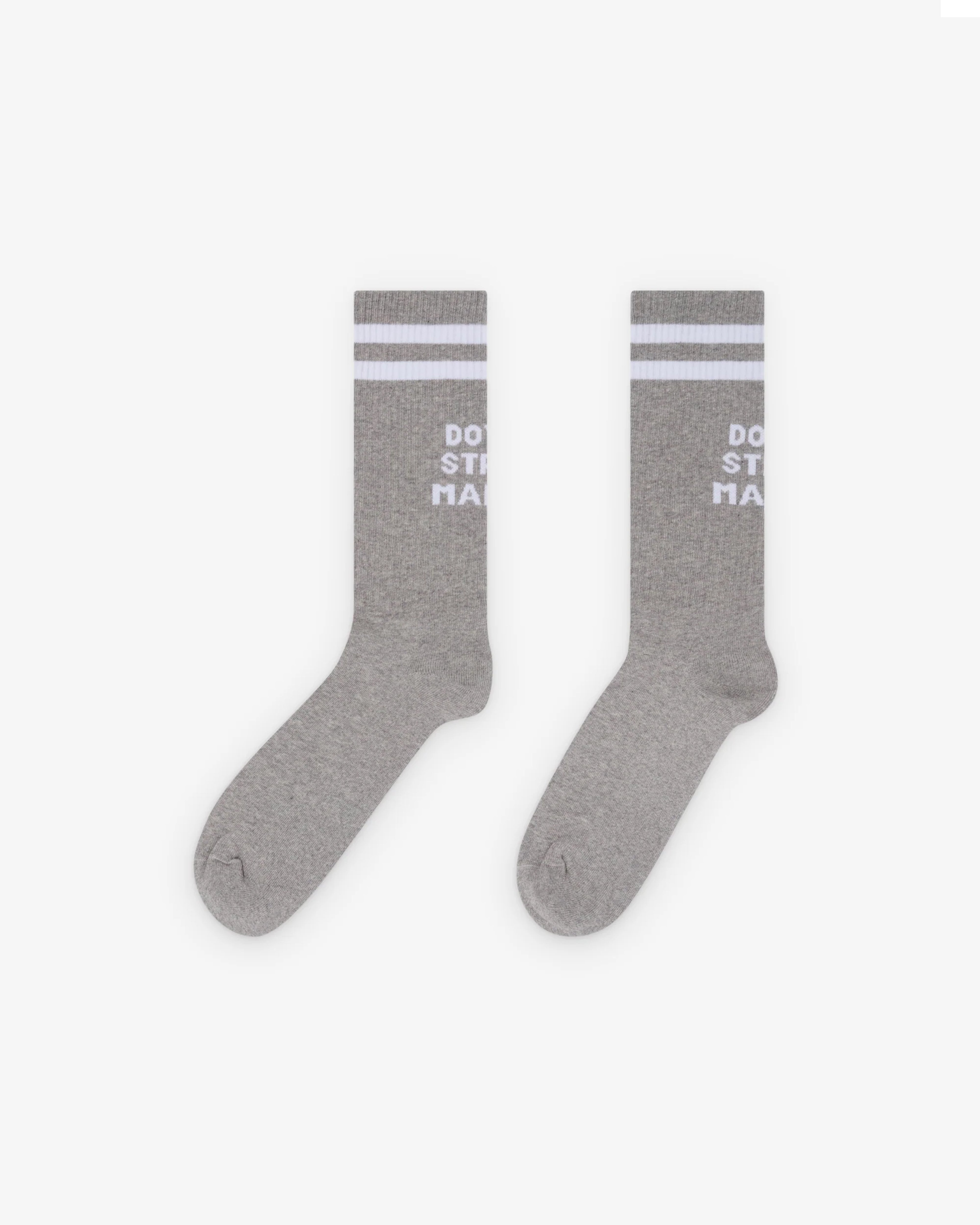 DSM KEI NINOMIYA: Dover Street Market Logo Socks (Grey) | DSMG E-SHOP